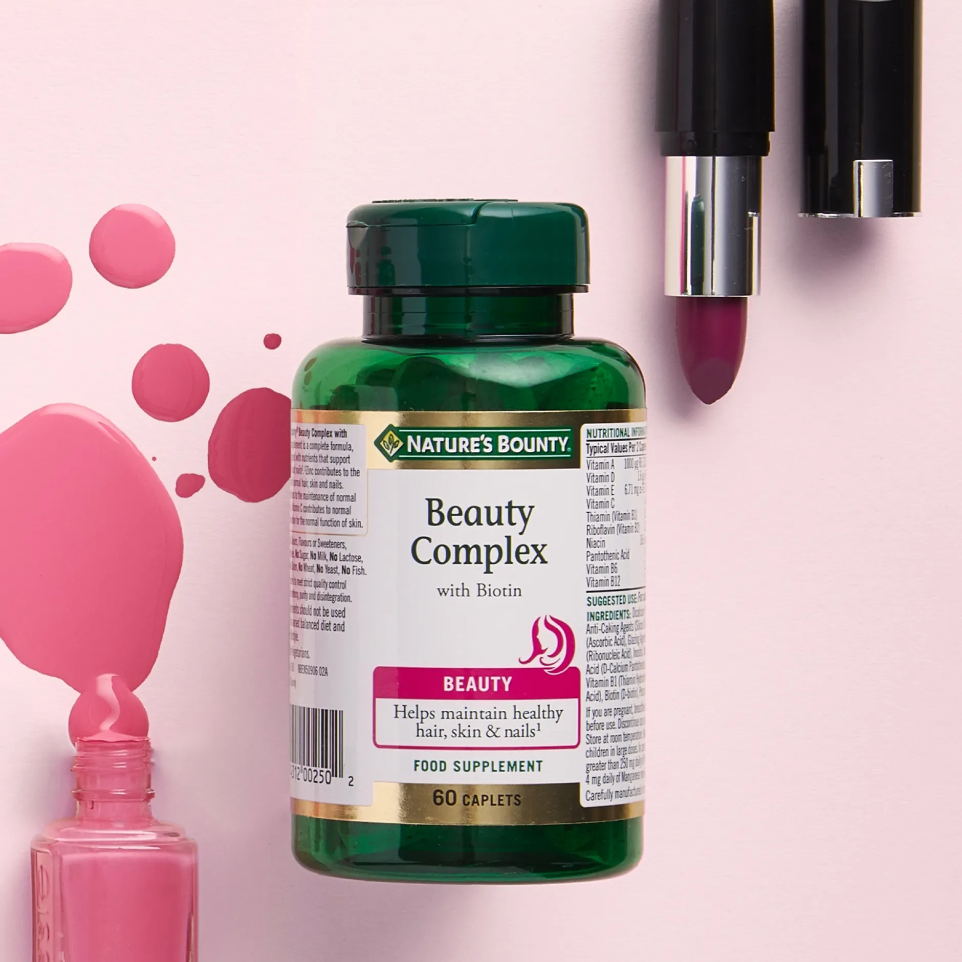 Nature's Bounty Beauty Beauty Complex with Biotin Caplets x 60 Clearance