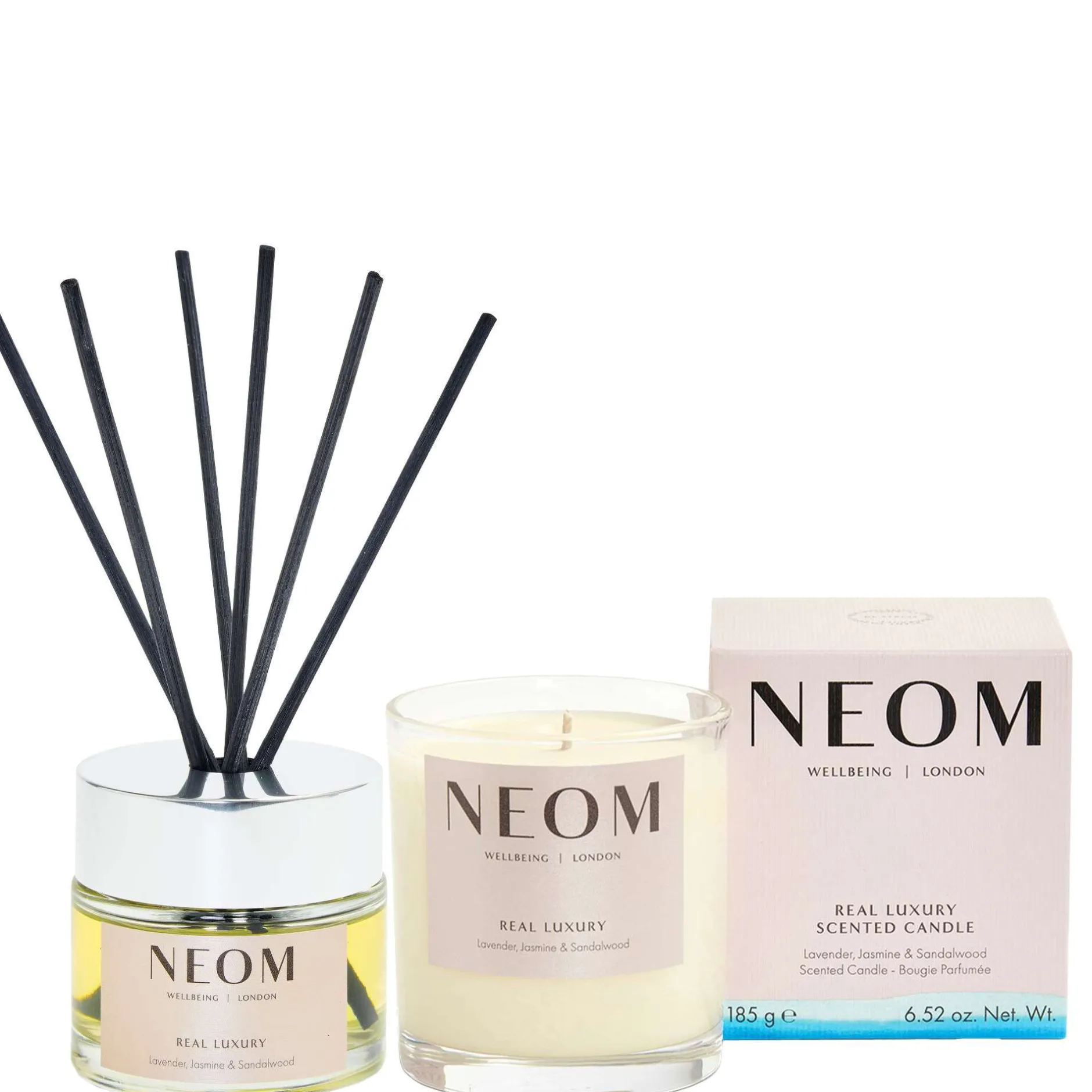 Neom Wellbeing London Bundles Duo: Real Luxury Diffuser & 1 Wick Candle Best