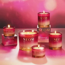 Neom Wellbeing London Christmas Wish Travel Candle 75g New
