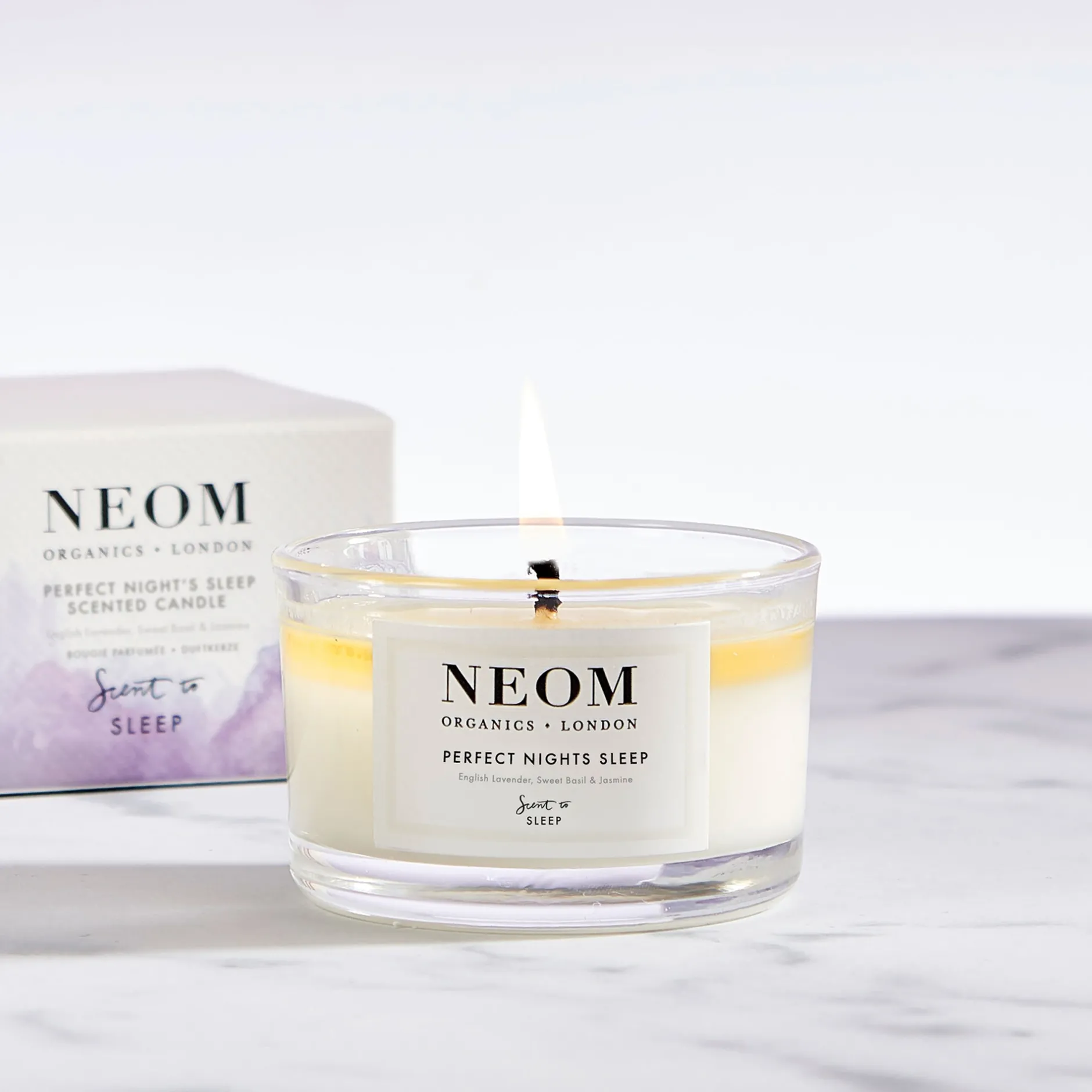 Neom Wellbeing London Scent To Sleep Perfect Night's Sleep Scented Candle (Travel) 75g Clearance