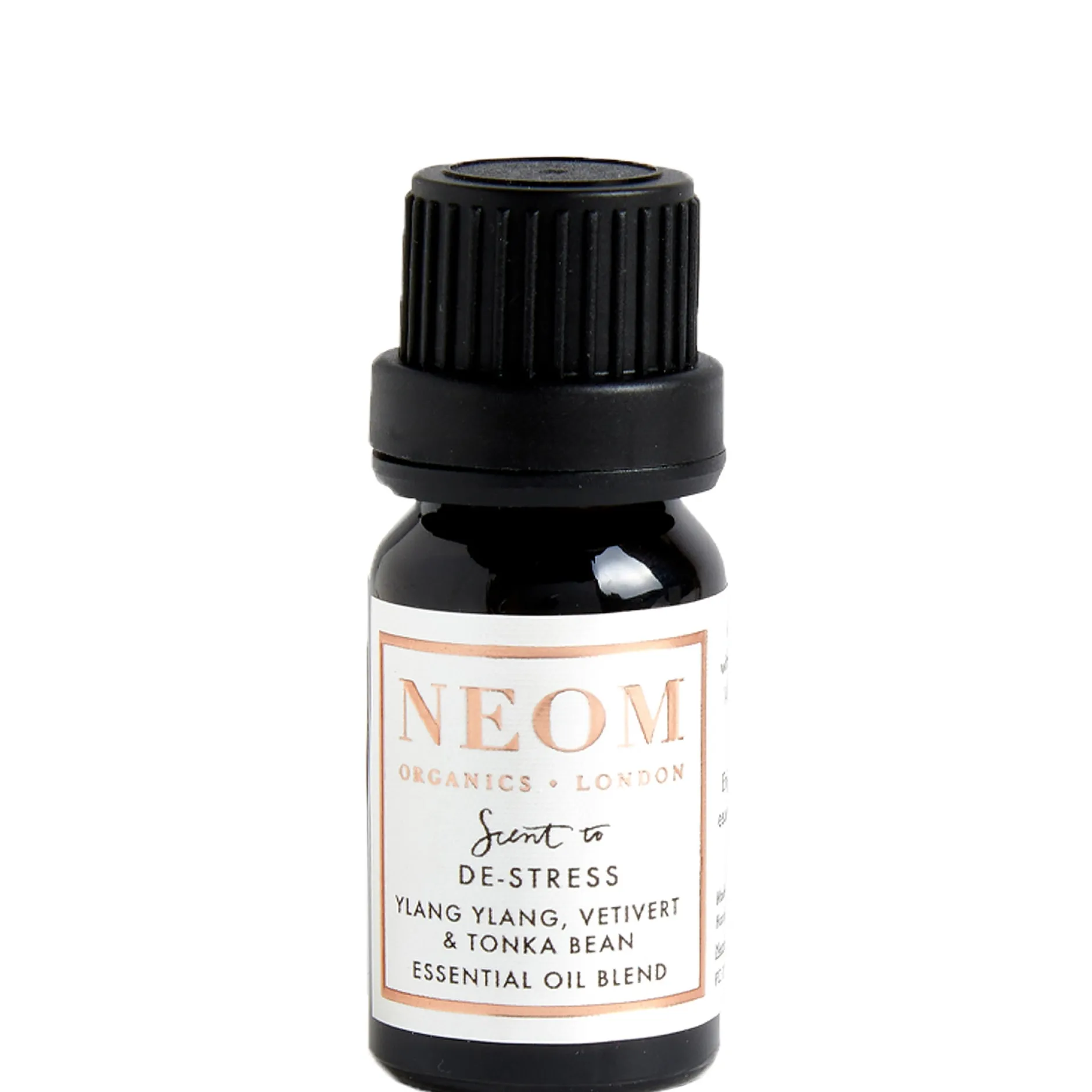 Neom Wellbeing London Scent To De-Stress Ylang Ylang, Vetivert & Tonka Bean Essential Oil Blend 10ml