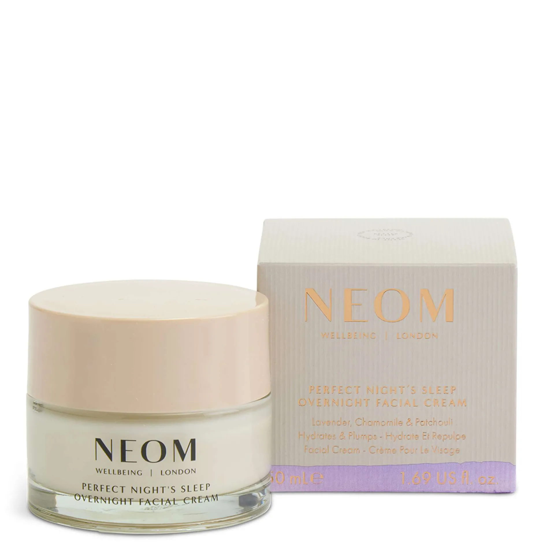 Neom Wellbeing London Scent To Sleep Perfect Night's Sleep Overnight Facial Cream 50ml New
