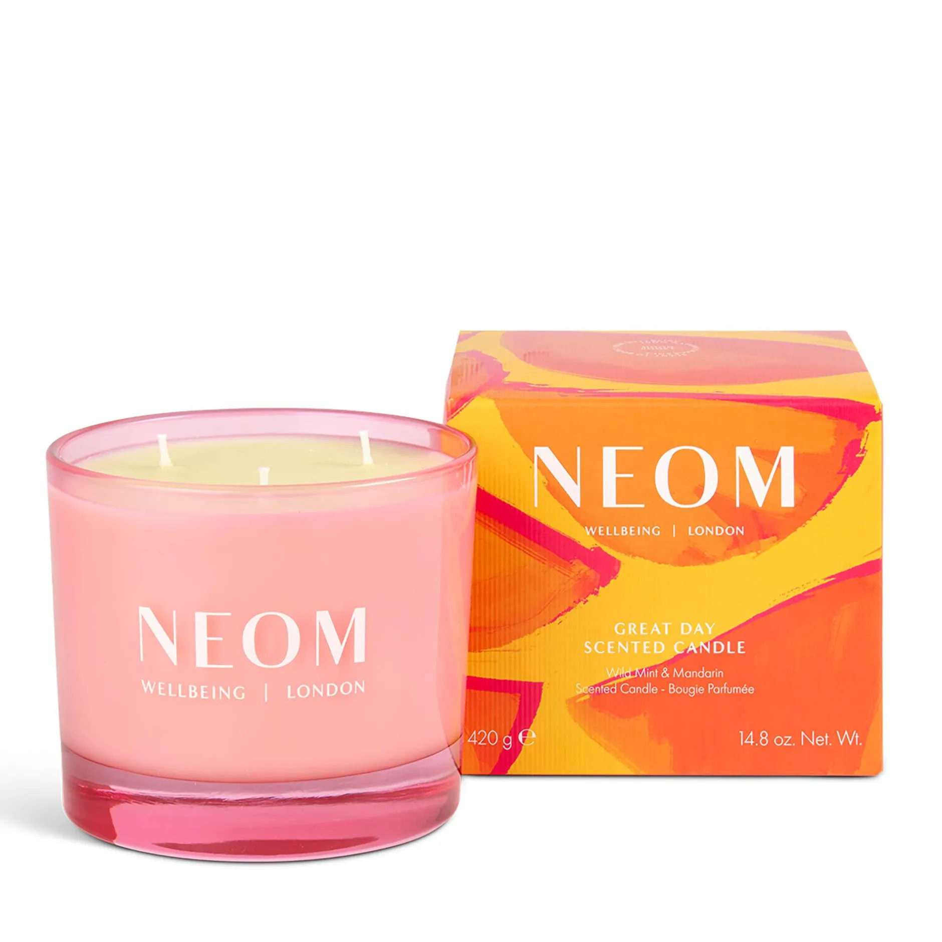Neom Wellbeing London Summer Scenting Great Day 3 Wick Candle 420g New