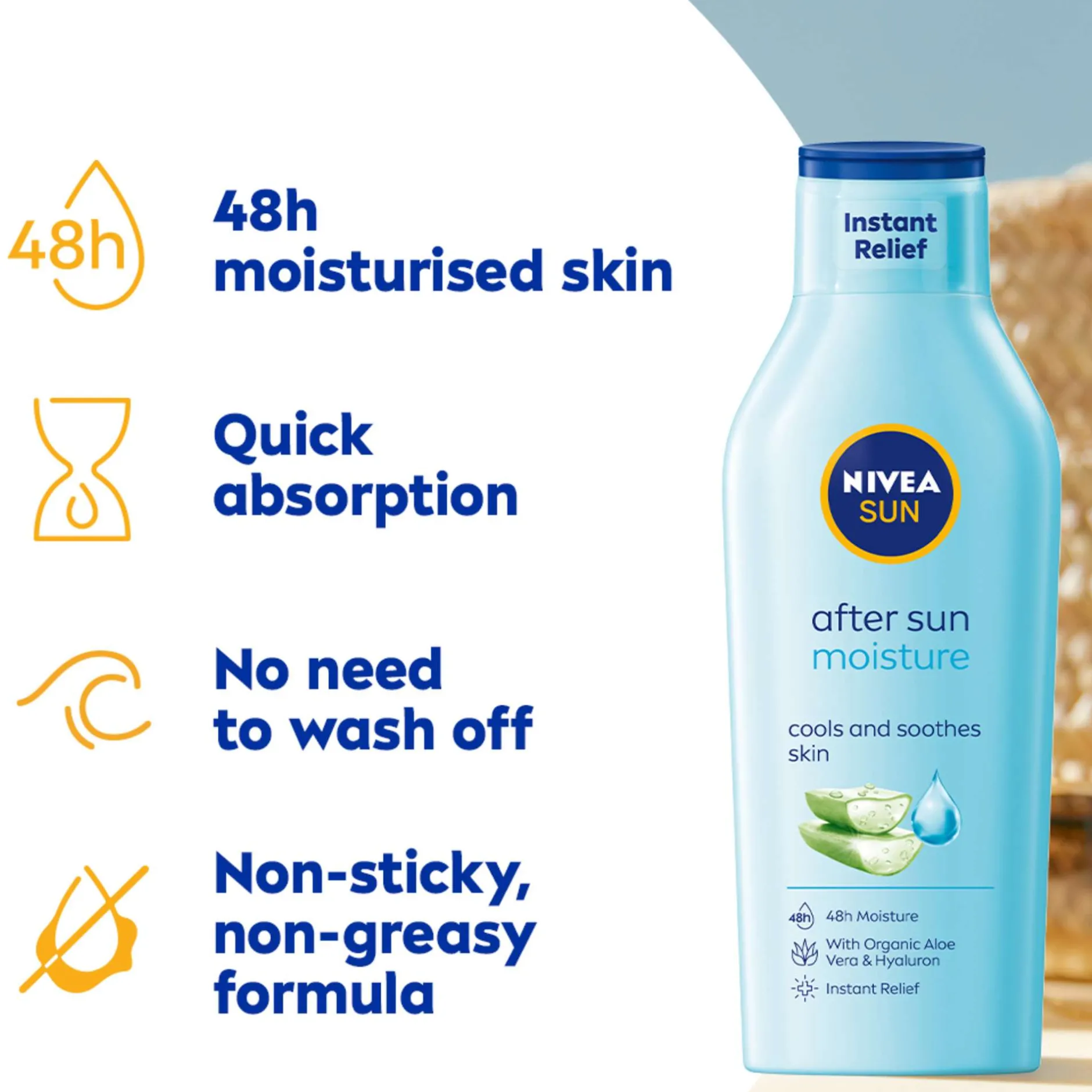 Nivea After Sun Moisturising After Sun Lotion 400ml New