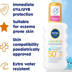 Nivea Sun Babies Sensitive Protect SPF50+ Spray 200ml Hot