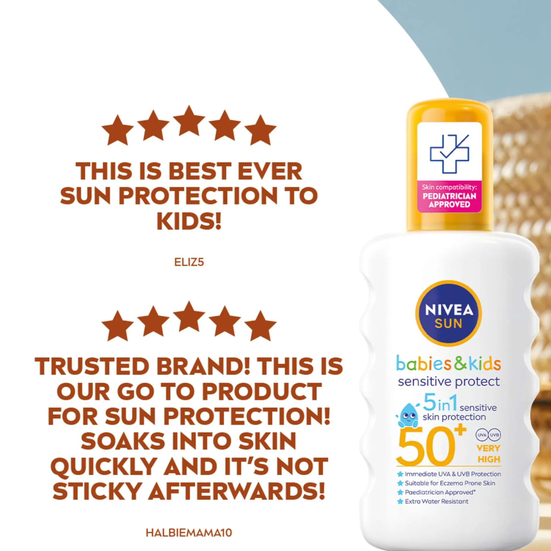 Nivea Sun Babies Sensitive Protect SPF50+ Spray 200ml Hot