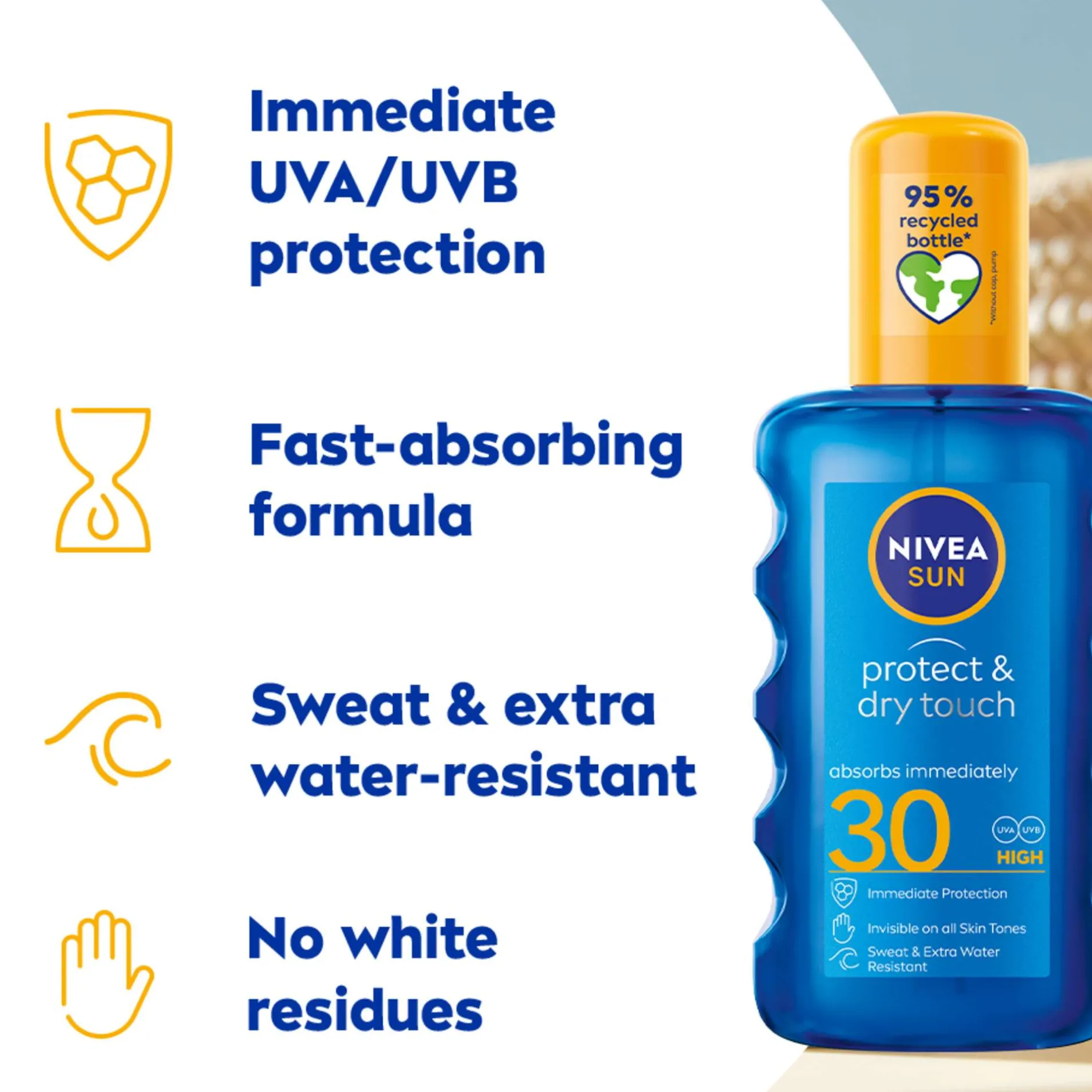 Nivea Sun Care Protect & Dry Touch SPF30 Invisible Spray 200ml Online