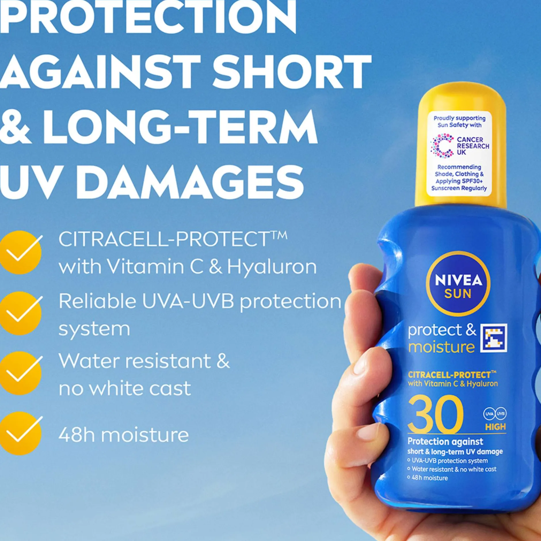 Nivea Sun Care Protect & Moisture SPF30 Spray 200ml Sale