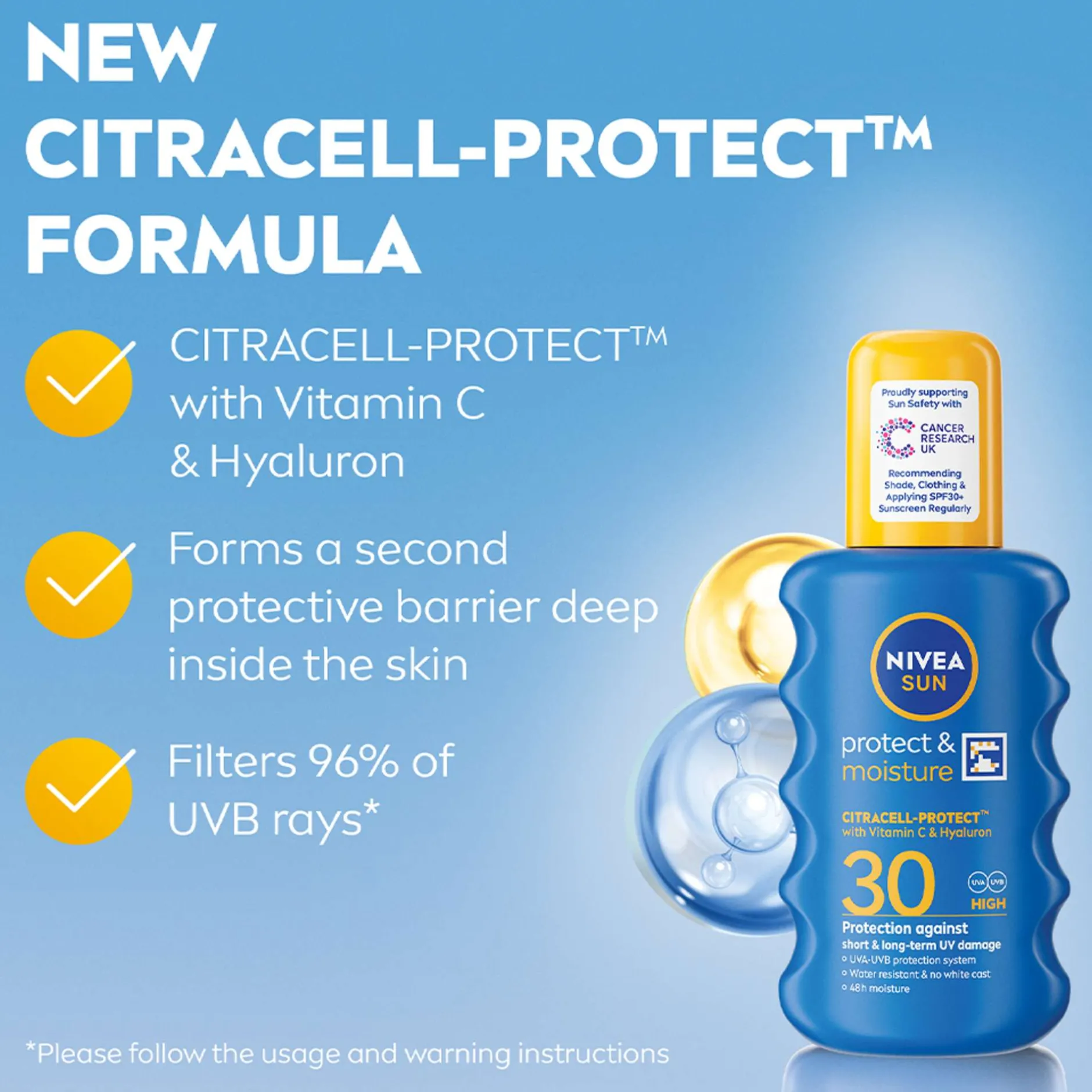 Nivea Sun Care Protect & Moisture SPF30 Spray 200ml Sale