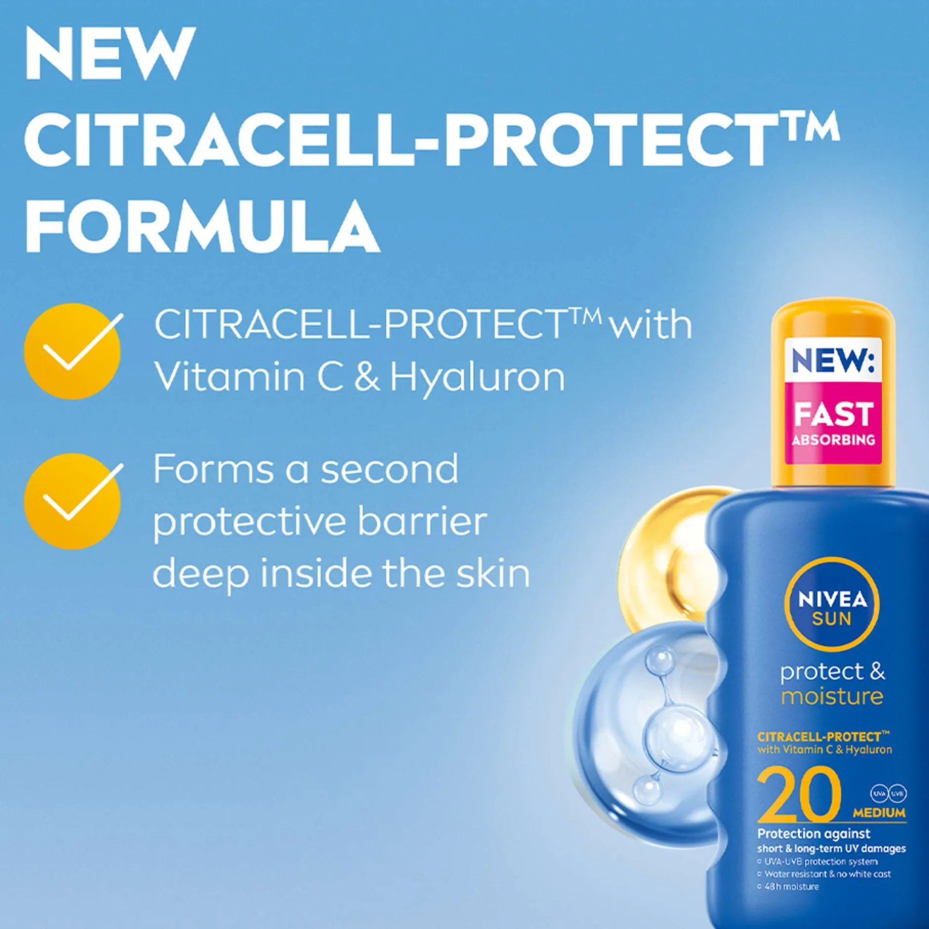 Nivea Sun Care Protect & Moisture SPF20 Spray 200ml Online
