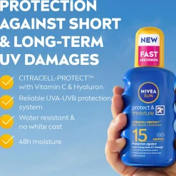 Nivea Sun Care Protect & Moisture SPF15 Spray 200ml Sale
