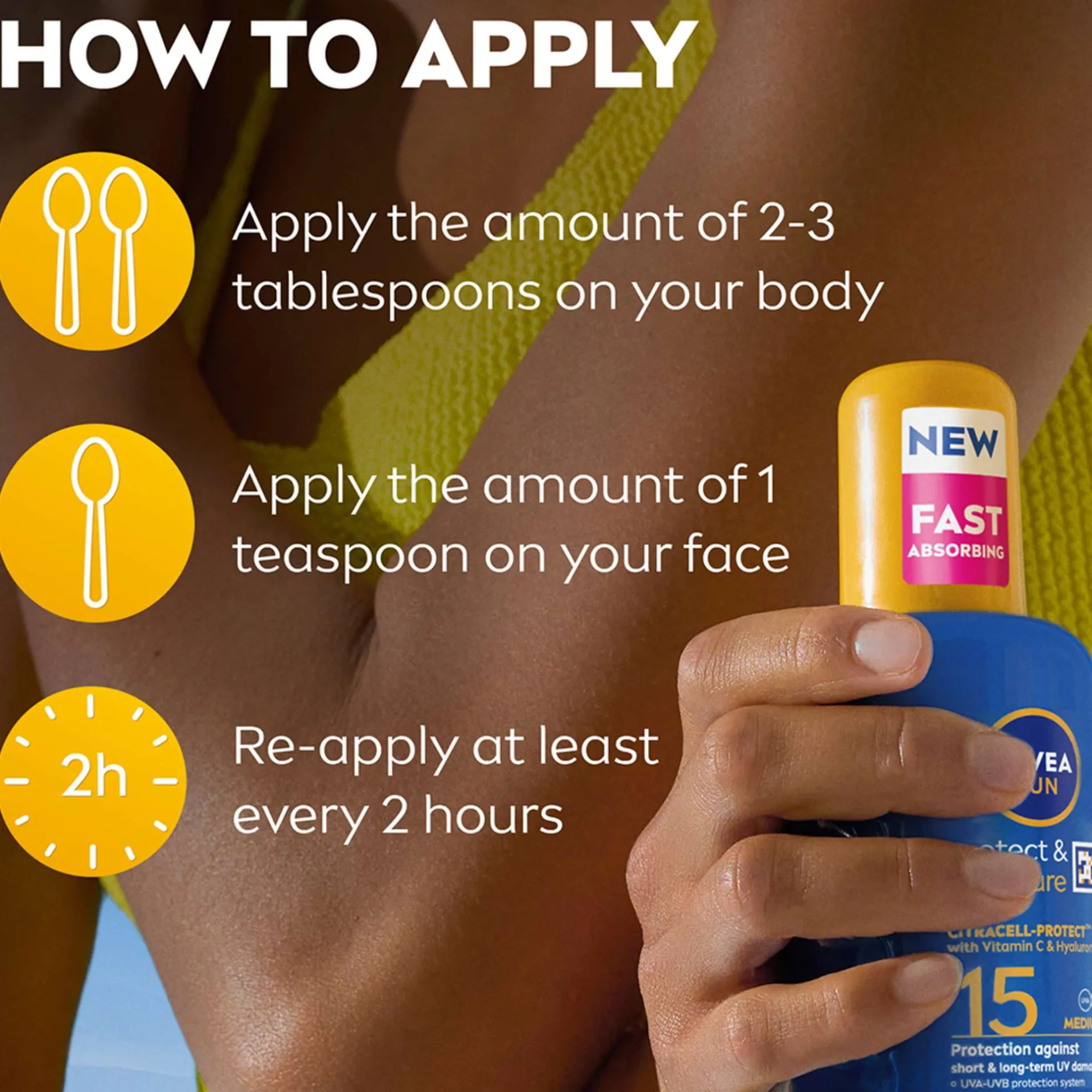 Nivea Sun Care Protect & Moisture SPF15 Spray 200ml Sale