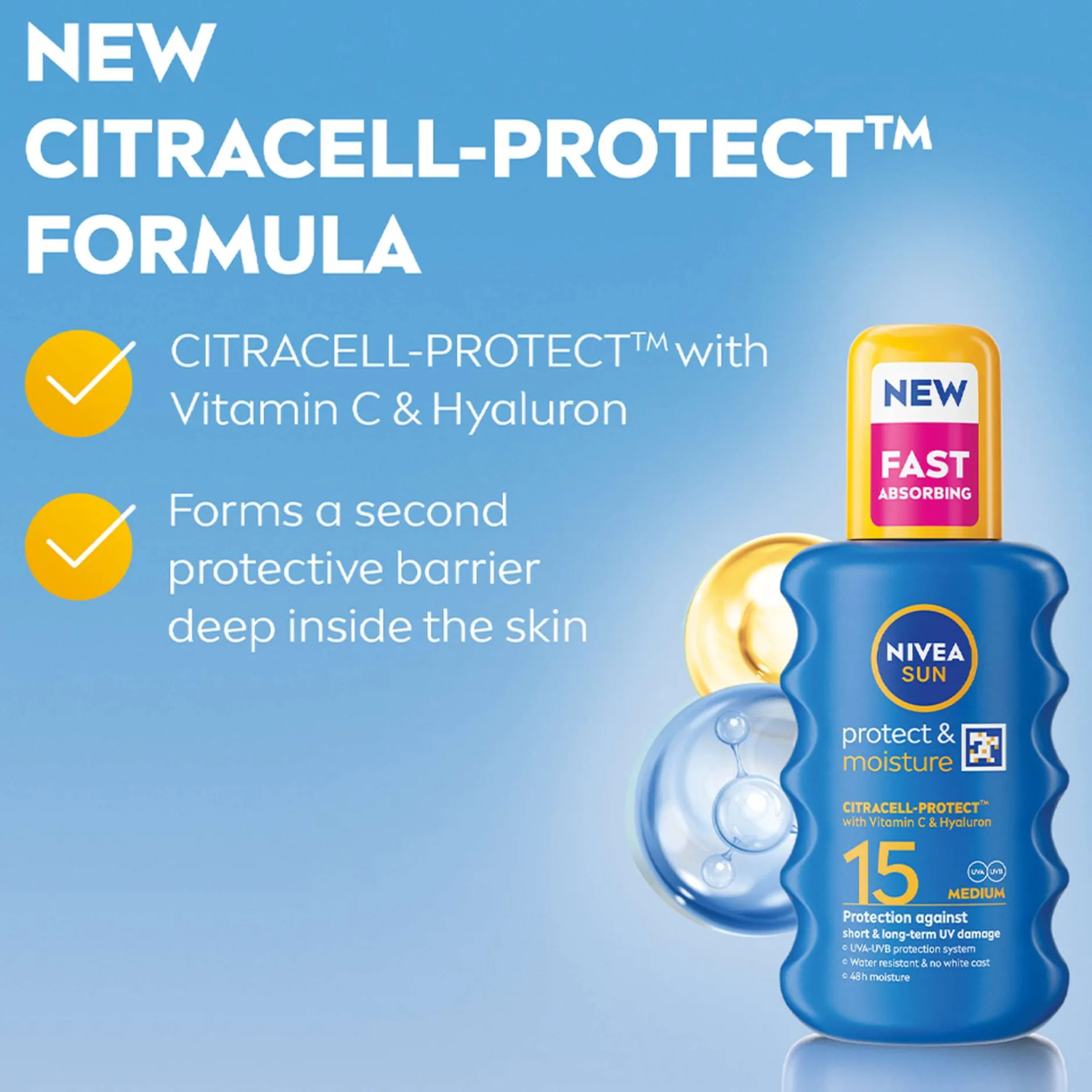 Nivea Sun Care Protect & Moisture SPF15 Spray 200ml Sale