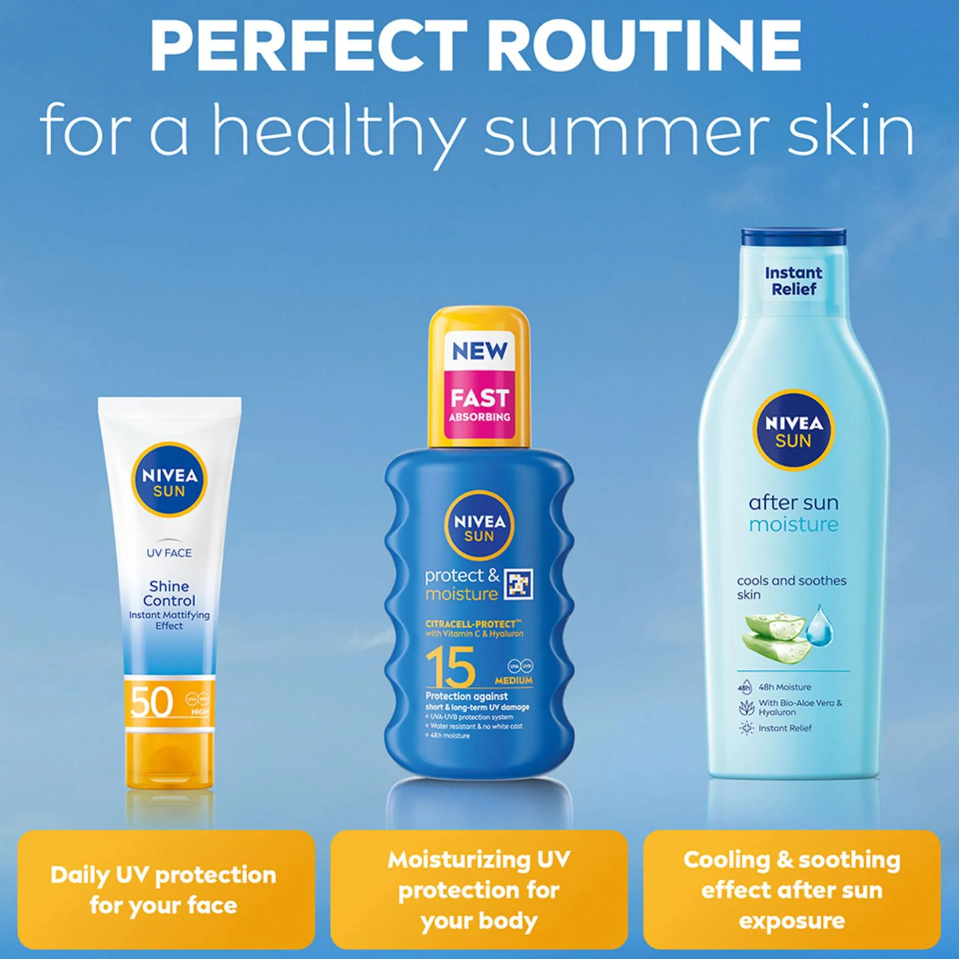 Nivea Sun Care Protect & Moisture SPF15 Spray 200ml Sale