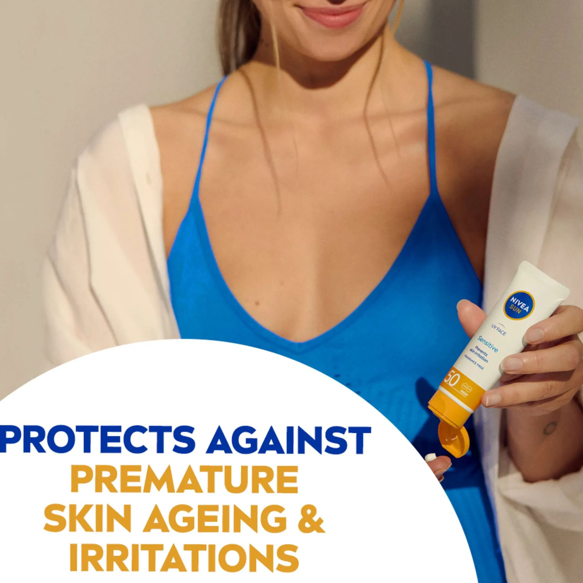 Nivea Sun Care UV Face Sensitive Sun Cream SPF50+ 50ml Best