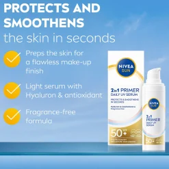Nivea Sun Care UV Face Specialist 2in1 Primer Daily UV Serum SPF50+ 40ml Clearance