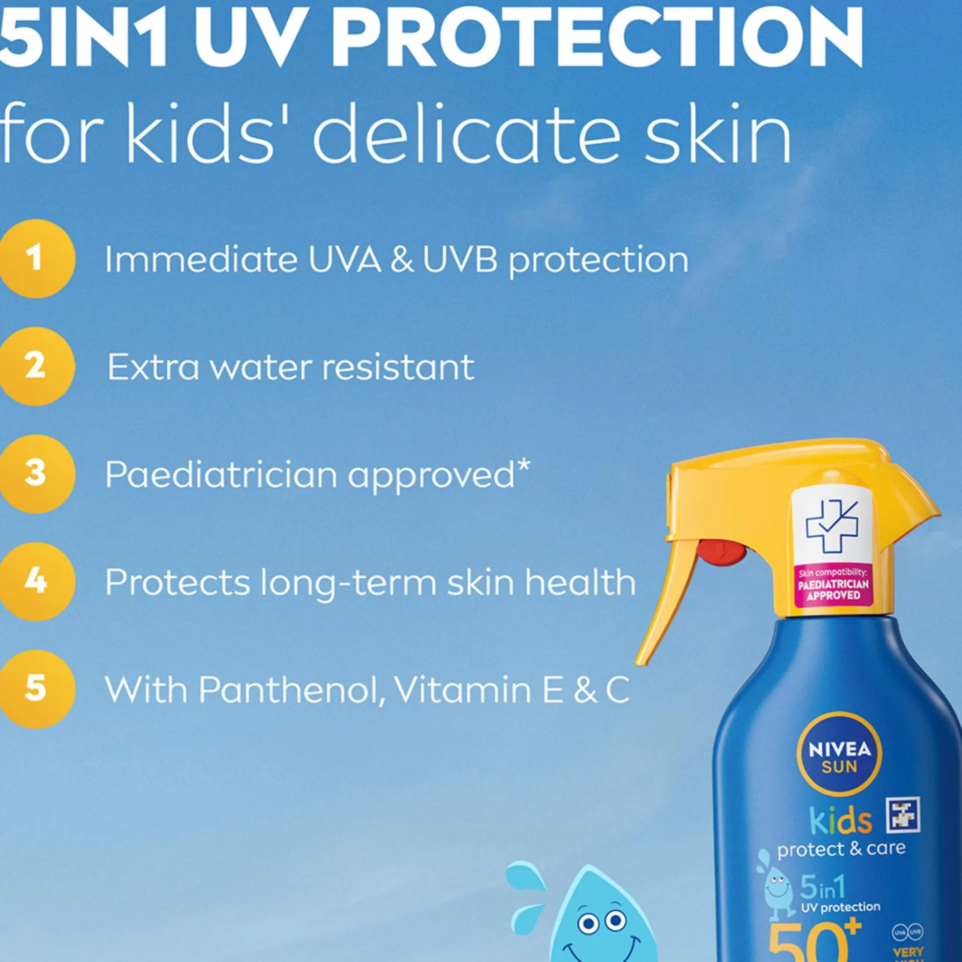 Nivea Sun Kids Protect & Care SPF50+ Trigger Spray 270ml Discount