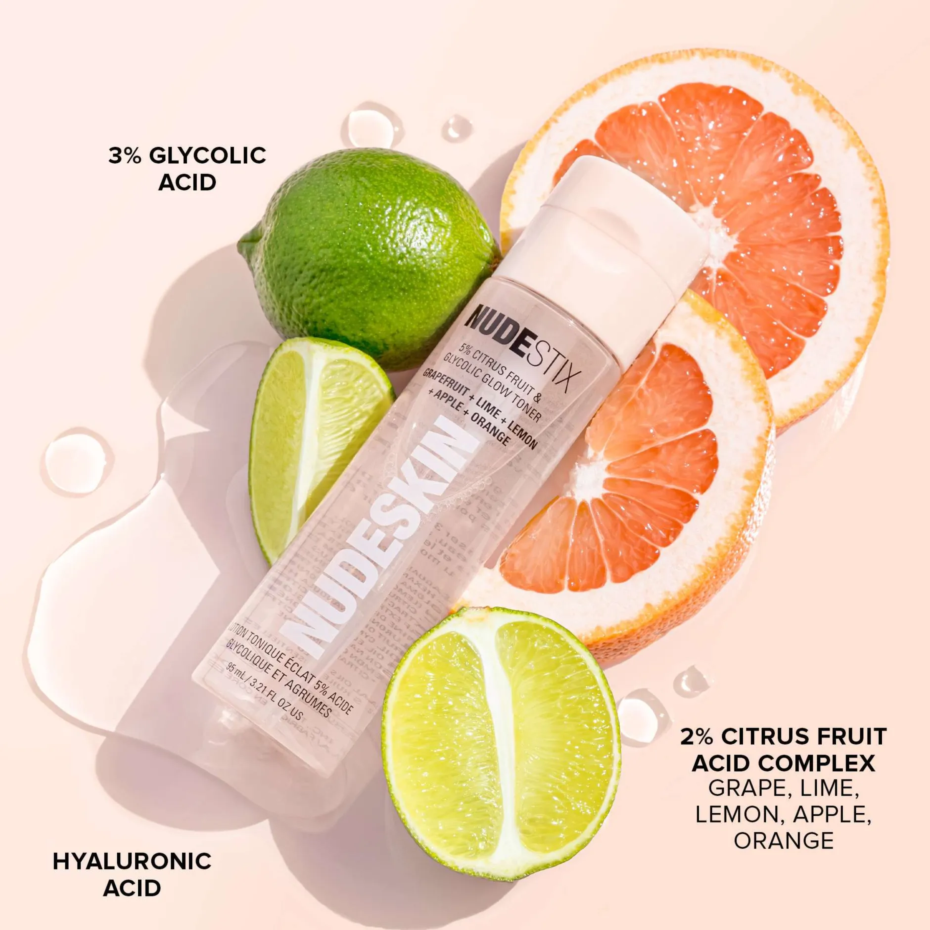 NUDESTIX Nudeskin 5% Citrus Fruit & Glycolic Glow Toner 95ml Sale