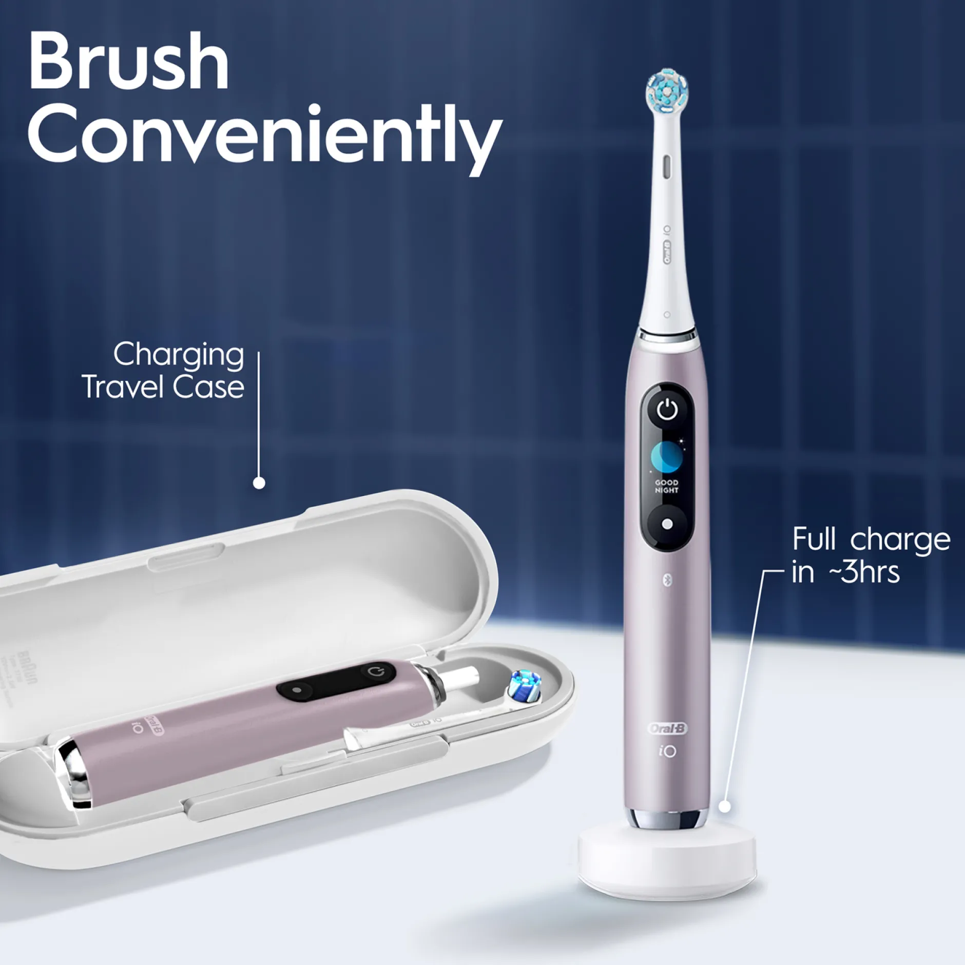 Oral-B iO 9 - Rose Quartz Electric Toothbrush New