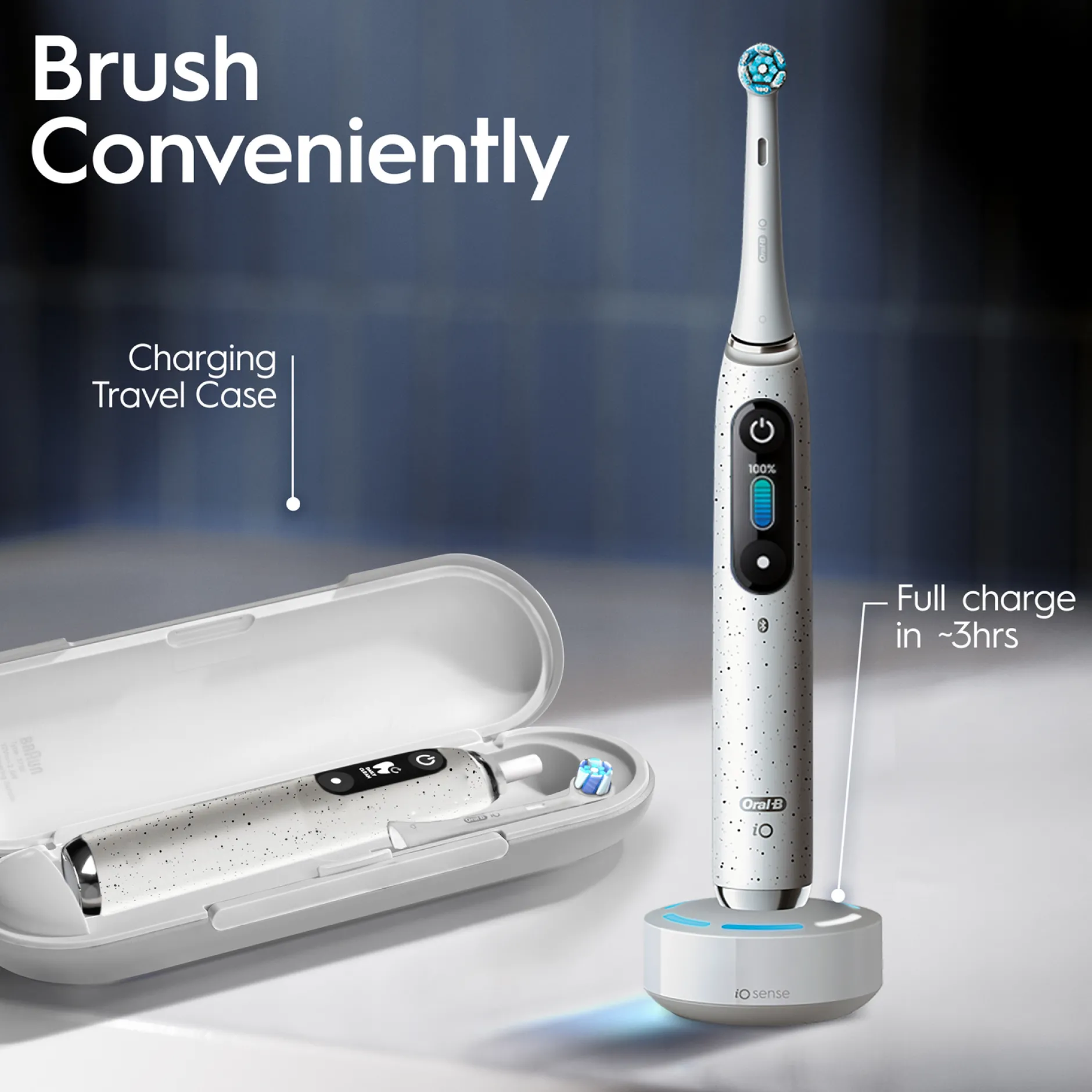 Oral-B iO 10 Stardust White Electric Toothbrush with Charging Travel Case Sale
