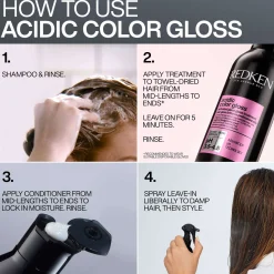 Redken Acidic Color Gloss Sulphate-Free Shampoo Glass-Like Shine for Colour Treated Hair 300ml Hot