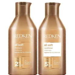 Redken Bundles Duo: All Soft Shampoo 300ml & Conditioner 300ml Clearance