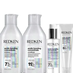 Redken Bundles Set: Acidic Bonding Shampoo 300ml, Conditioner 300ml, Treatment 150ml & Serum 100ml Hot
