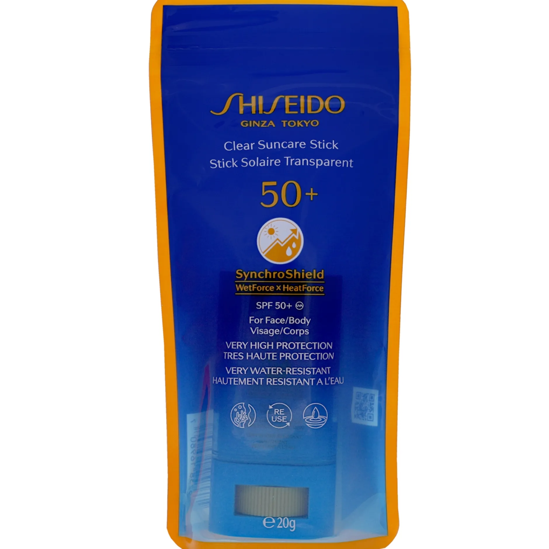 Shiseido Sun Care Clear Sunscreen Stick SPF50+ 20g New