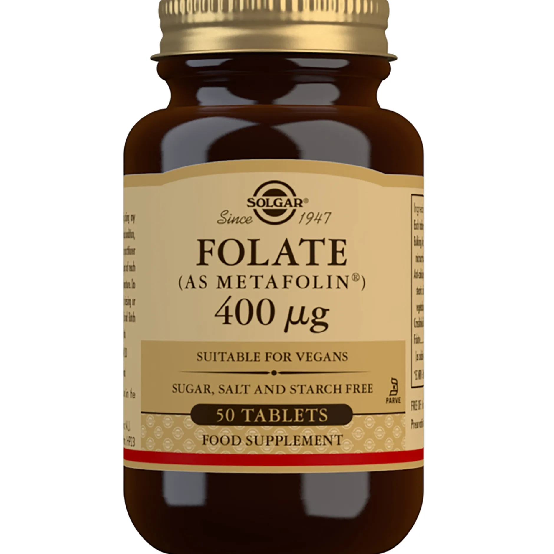 Solgar Vitamins Folate (as Metafolin®) 400µg Tablets x 50 Online