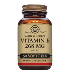Solgar Vitamins Natural Source Vitamin E 268mg (400 IU) Vegetable Softgels x 50