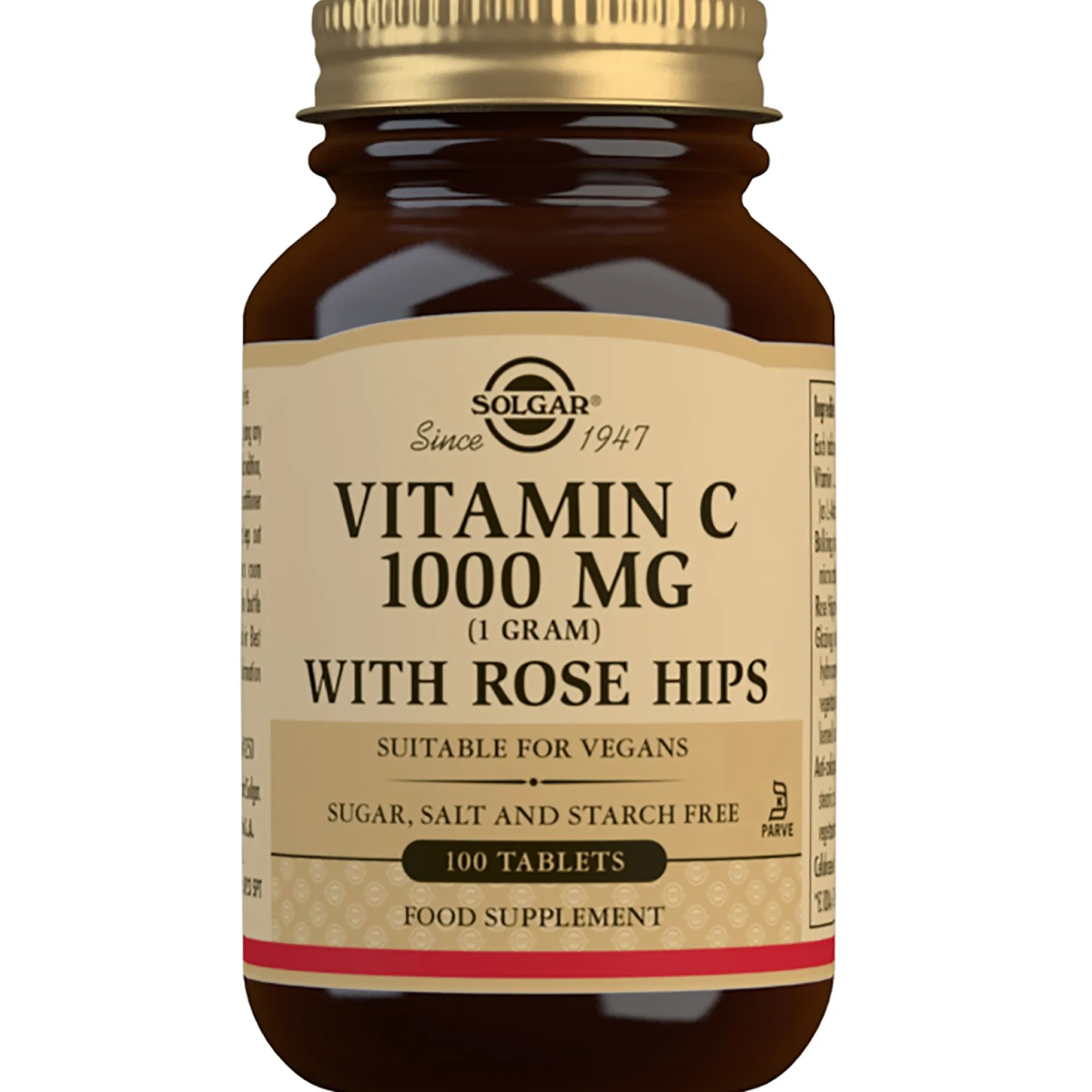 Solgar Vitamins Vitamin C 1000mg with Rose Hips Tablets x 100 New