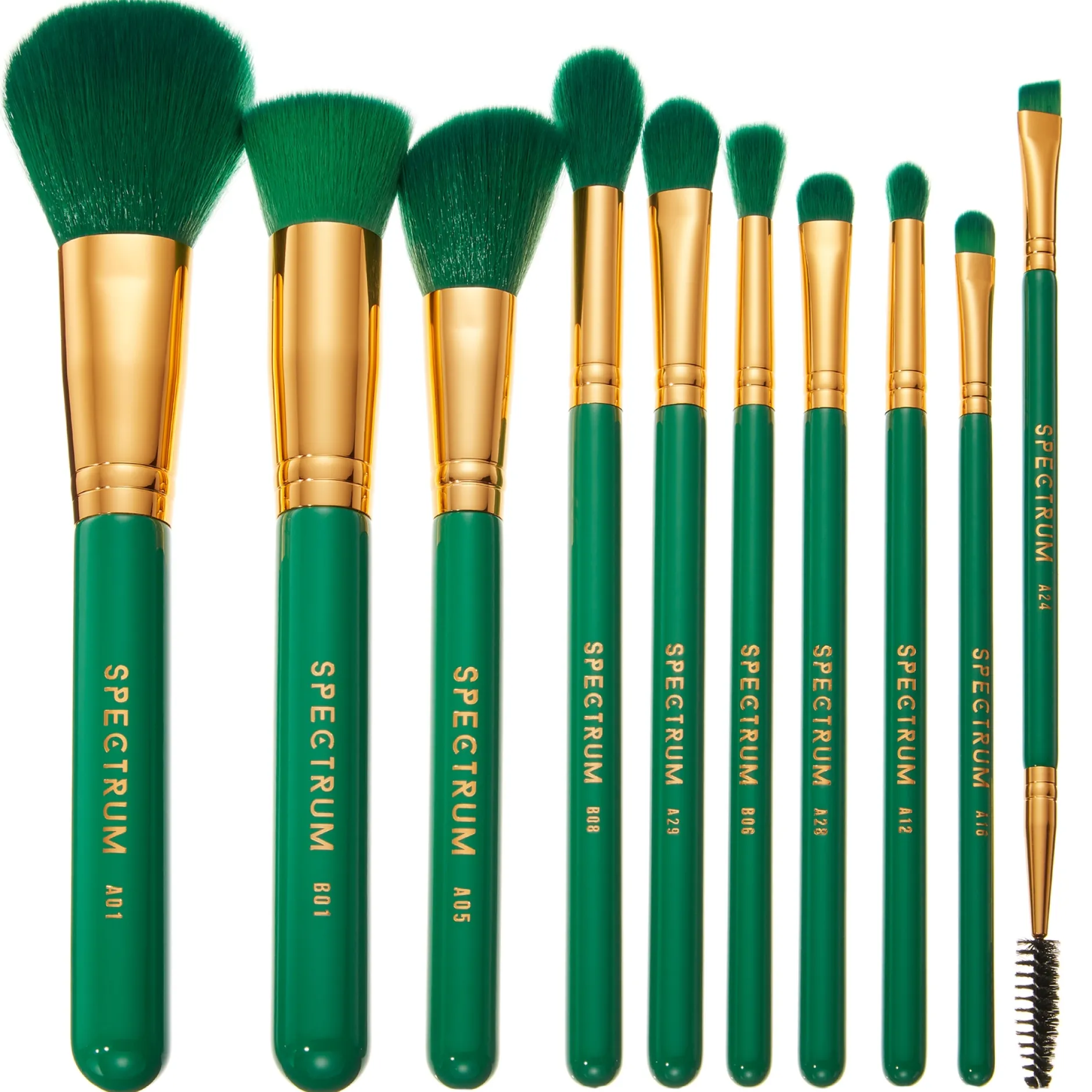 Spectrum Everyday Sets 10 Piece Malachite Green Makeup Brush Set Clearance