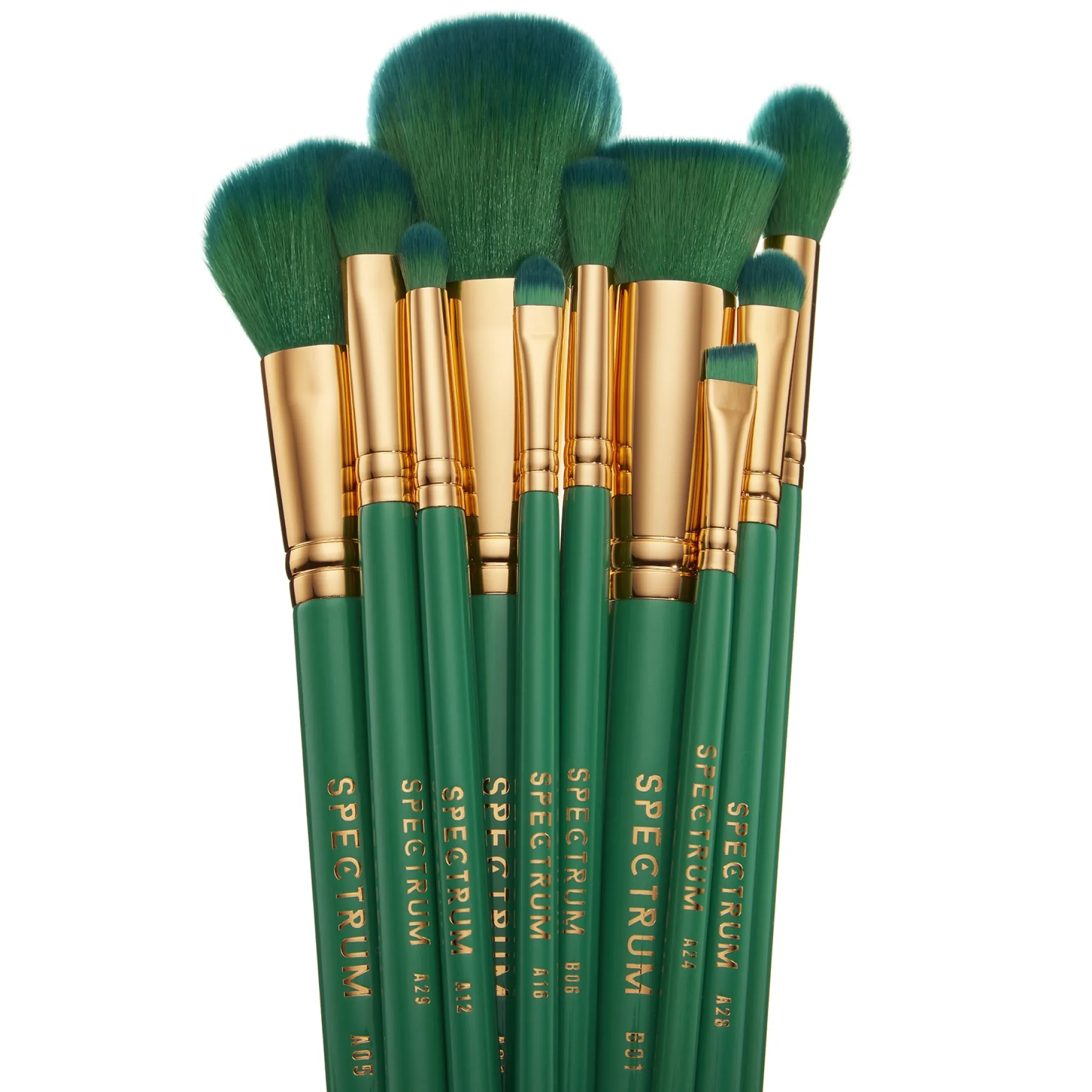 Spectrum Everyday Sets 10 Piece Malachite Green Makeup Brush Set Clearance