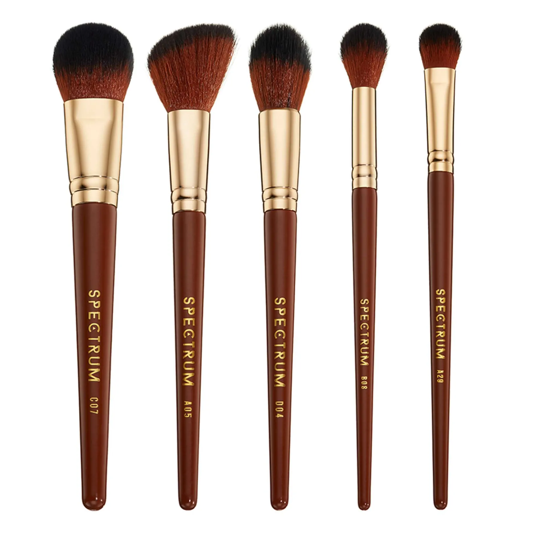 Spectrum Everyday Sets Pantherine 5 Piece Face Brush Set New
