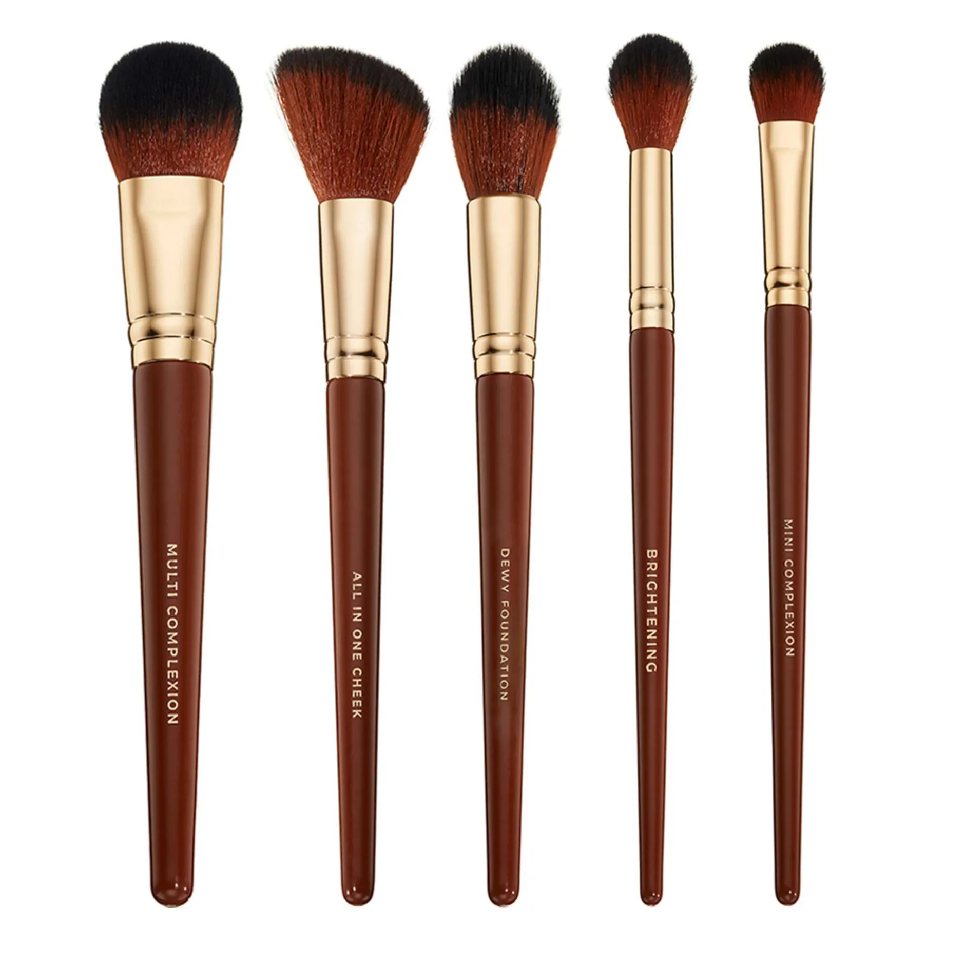 Spectrum Everyday Sets Pantherine 5 Piece Face Brush Set New
