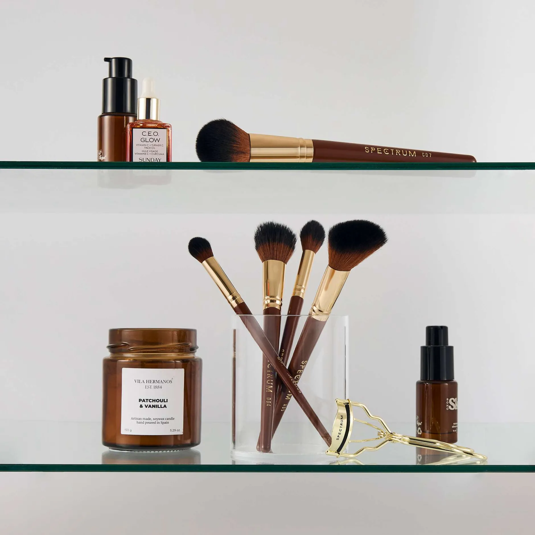 Spectrum Everyday Sets Pantherine 5 Piece Face Brush Set New