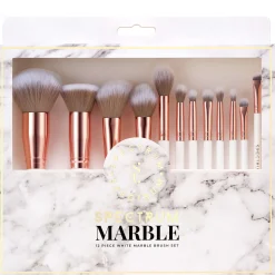 Spectrum Everyday Sets White Marbleous 12 Piece Makeup Brush Set New