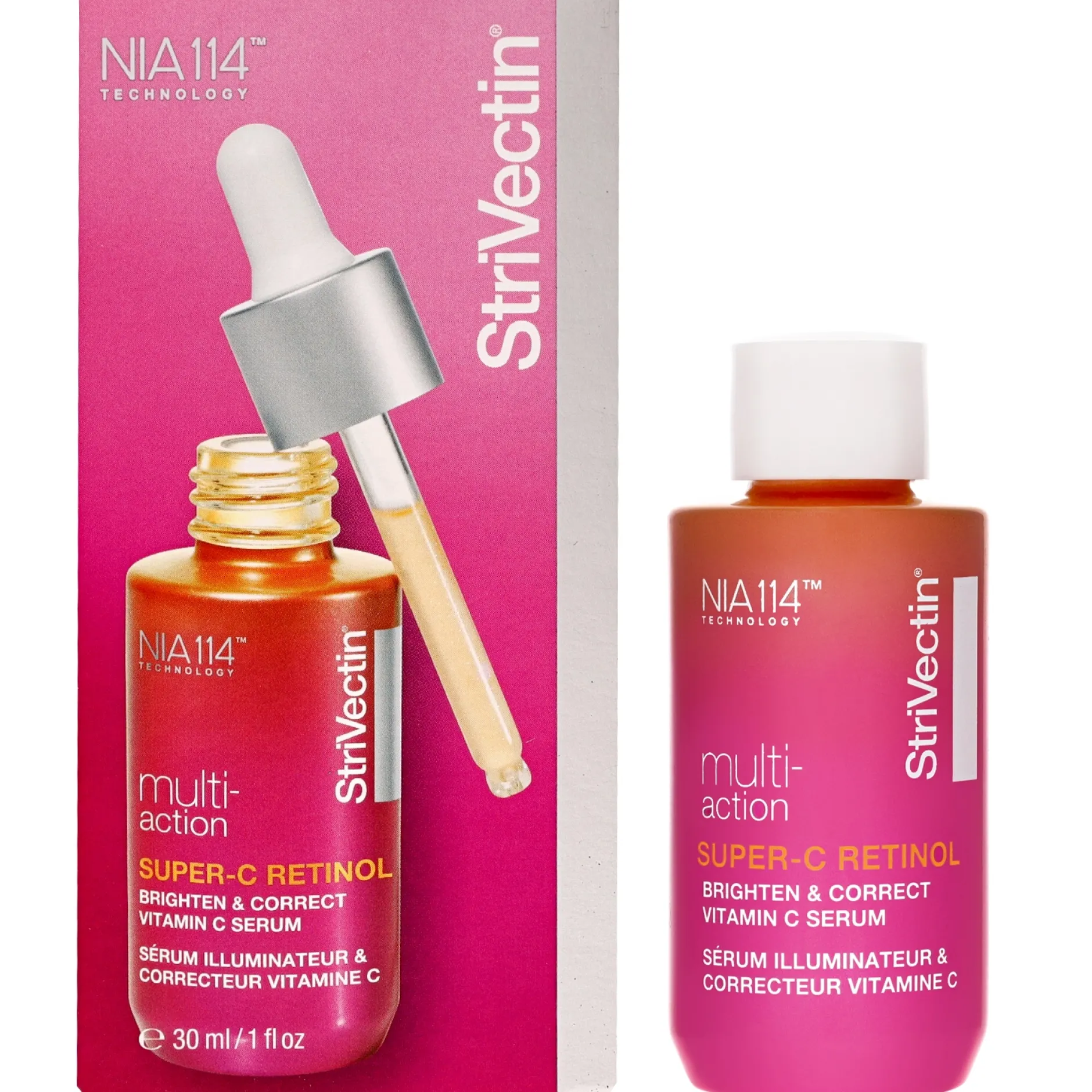 StriVectin Multi-Action Super-C Retinol Brighten & Correct Vitamin C Serum 30ml New
