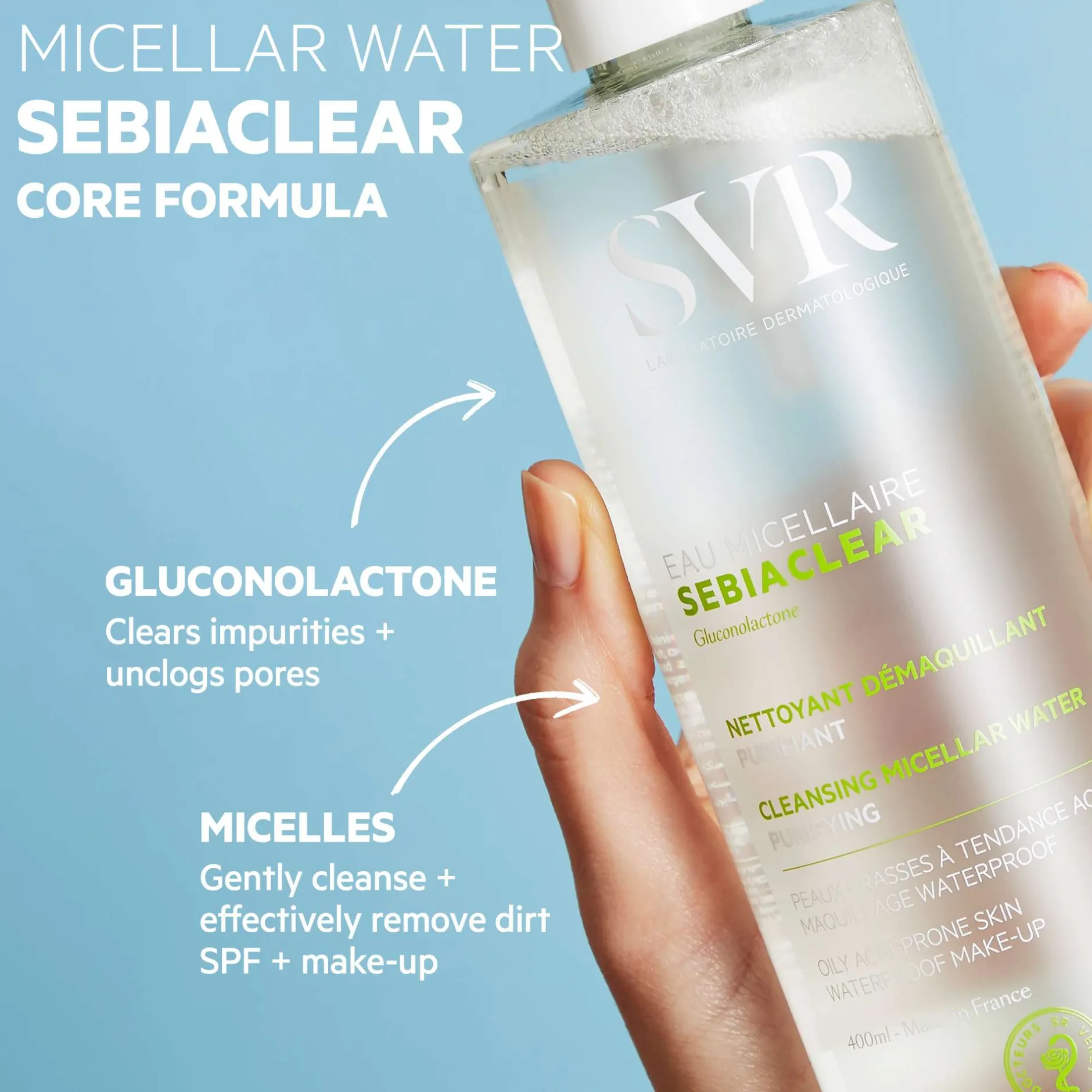 SVR Sebiaclear Cleansing Micellar Water for Oily Skin Refill 400ml Best