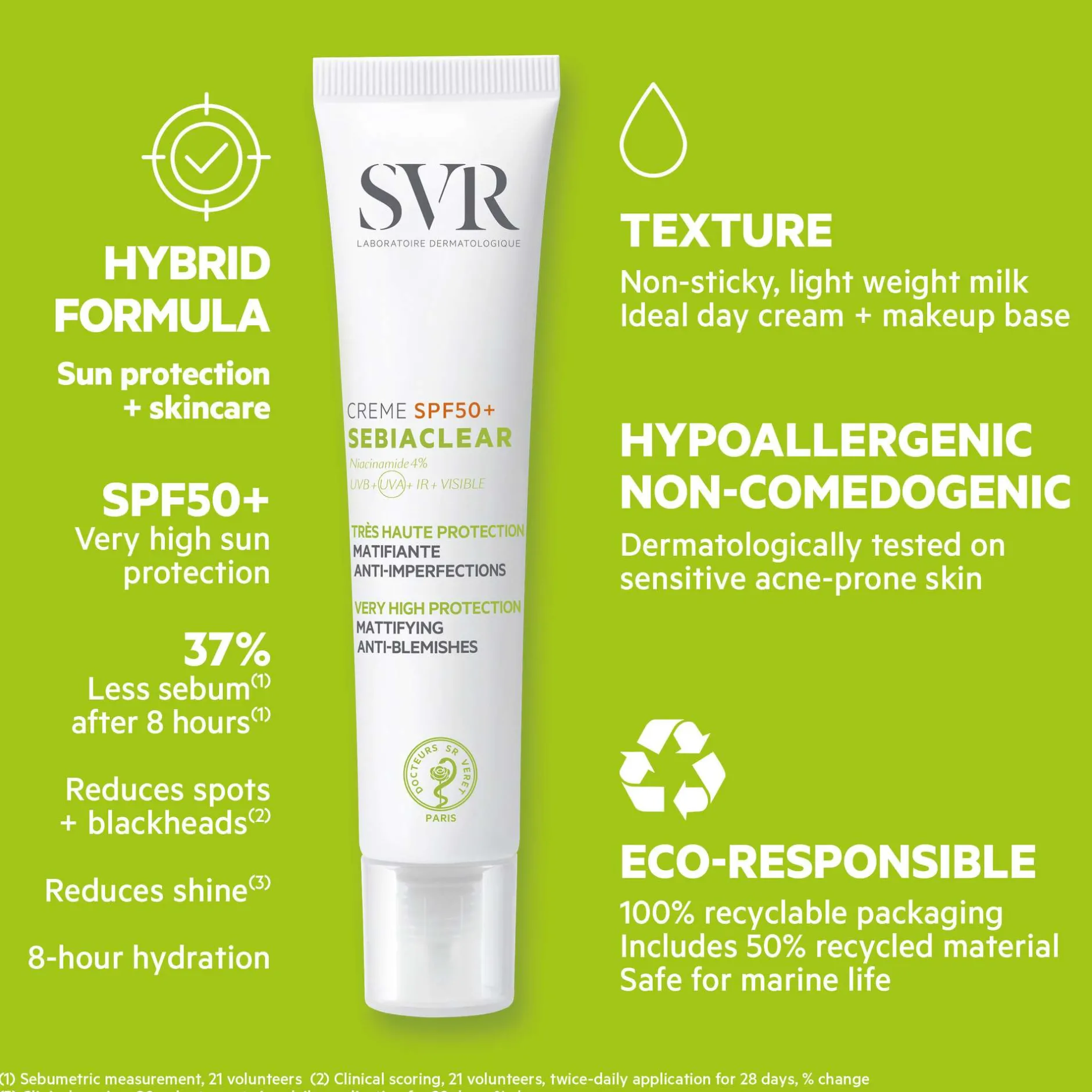 SVR Sebiaclear SPF50+ Mattifying Anti-Blemish Sunscreen 40ml Outlet