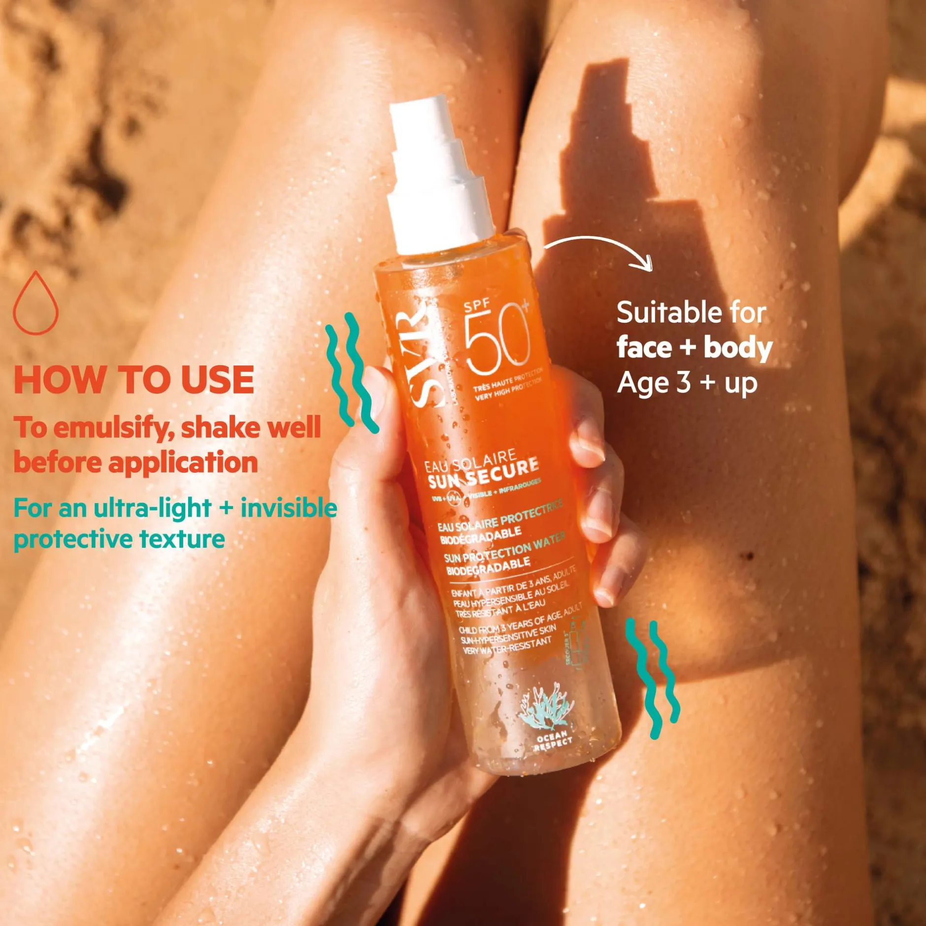 SVR Sun Secure Eau Solaire SPF50+ Ultra-Light and Invisible 100ml Sale
