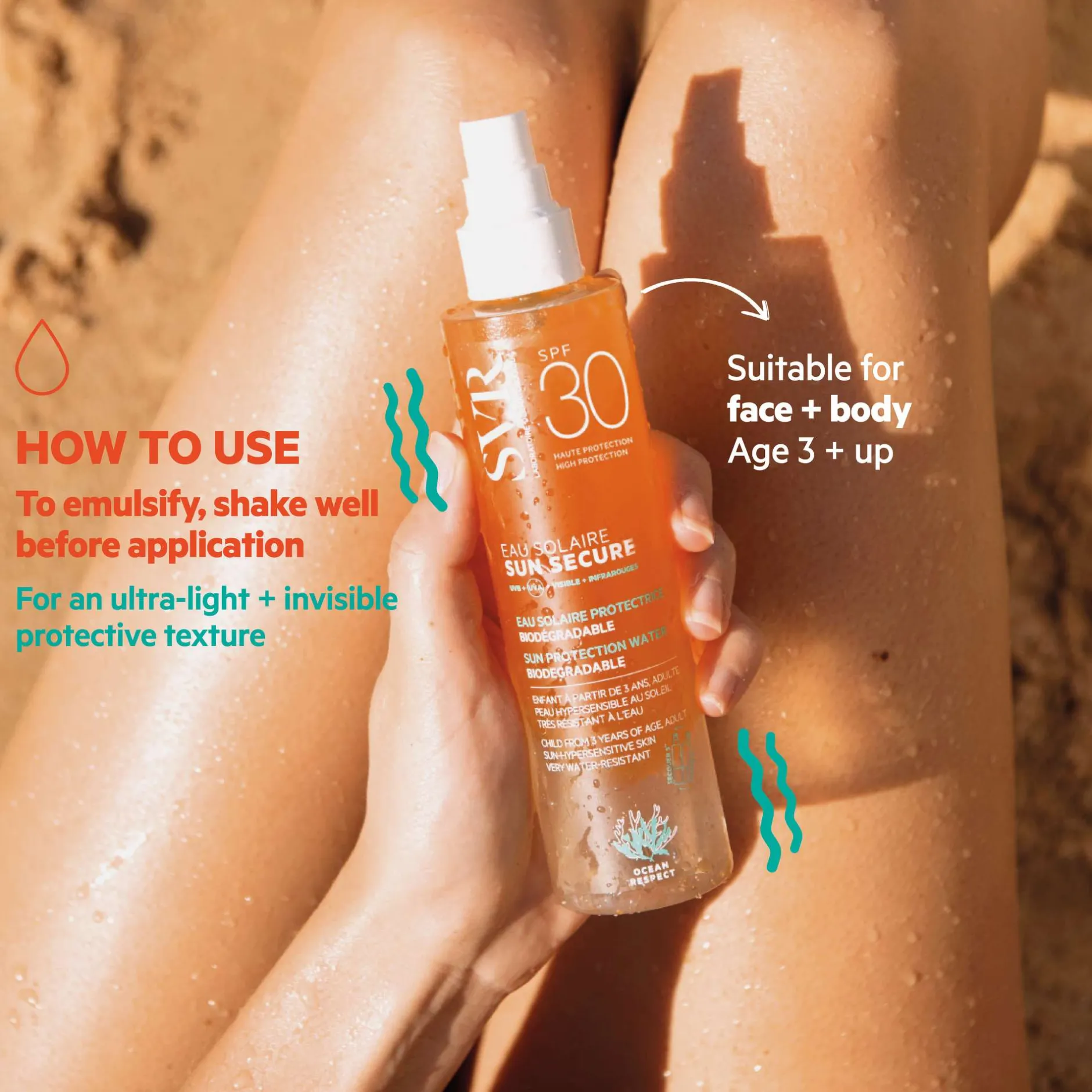 SVR Sun Secure Eau Solaire SPF30+ Ultra-Light and Invisible 200ml Outlet