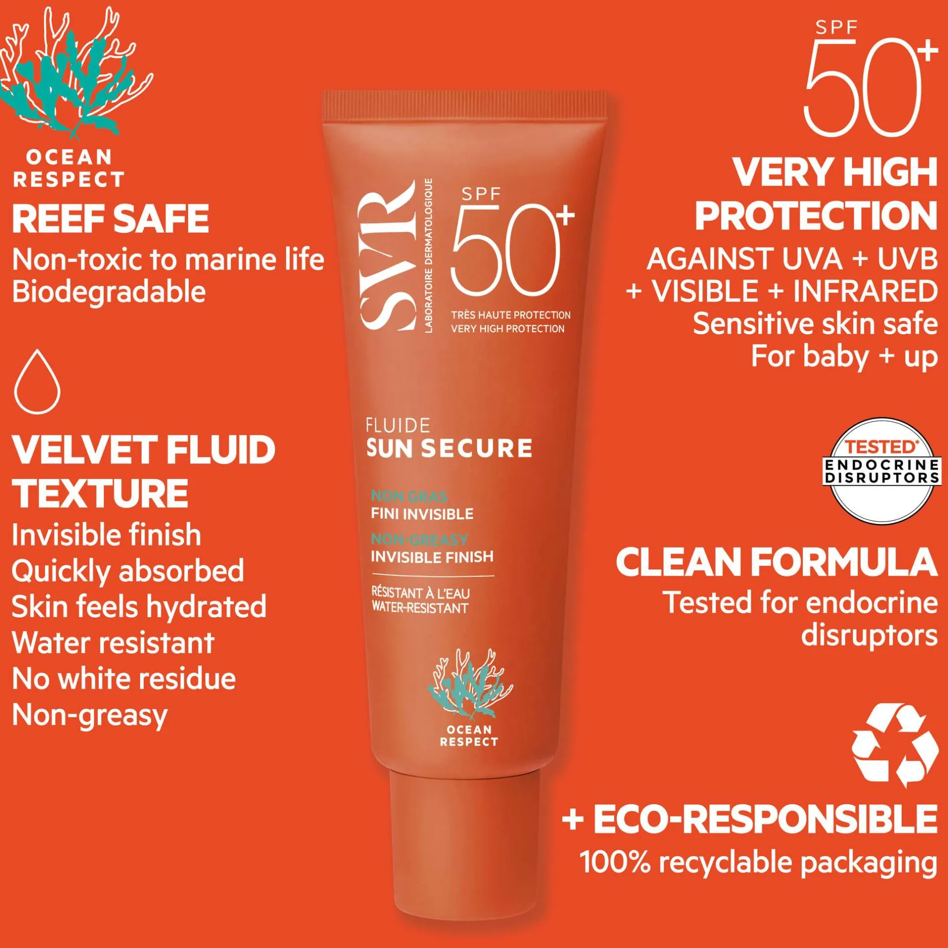 SVR Sun Secure Fluide SPF50+ 50ml Hot
