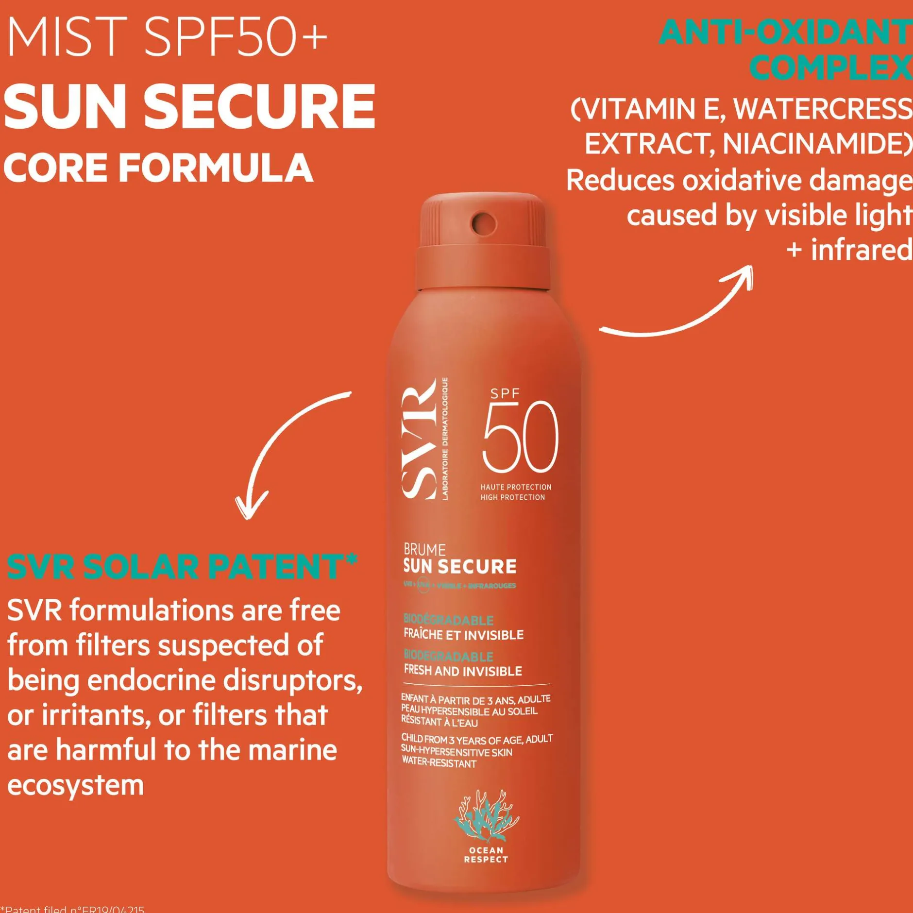 SVR Sun Secure Fresh and Invisible SPF50 Mist 200ml Sale