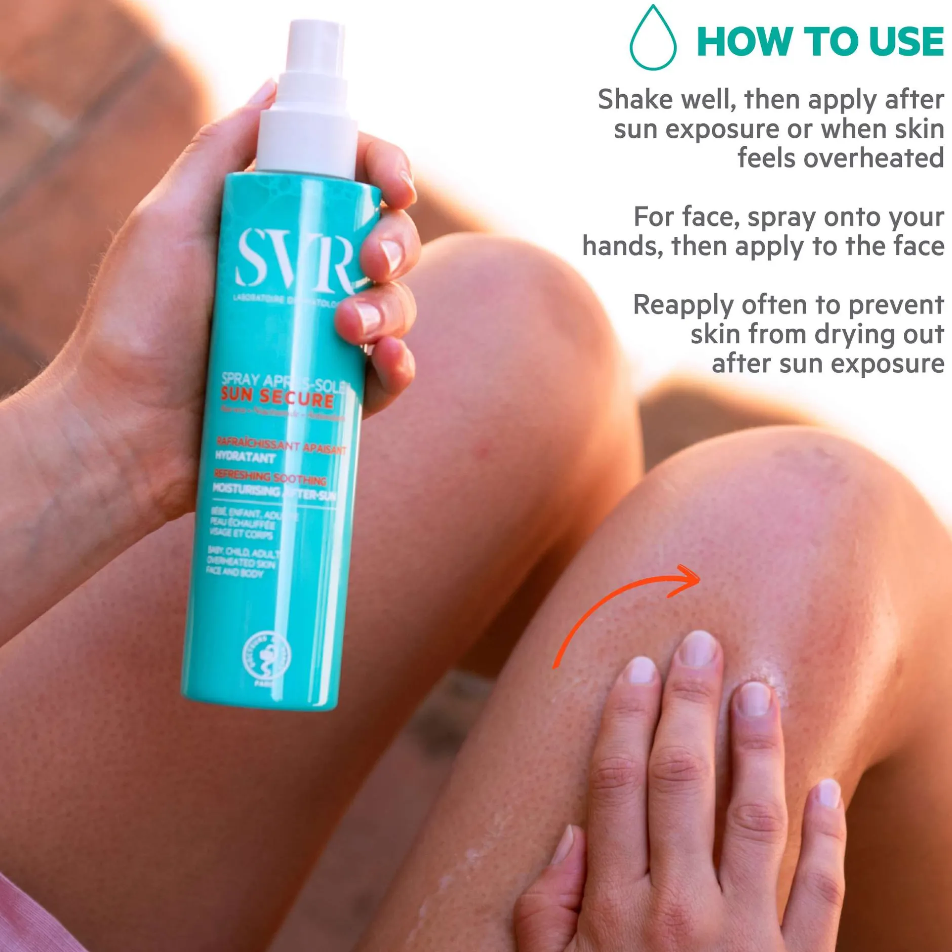 SVR Sun Secure Refreshing Soothing Moisturising Aftersun Spray 200ml Sale