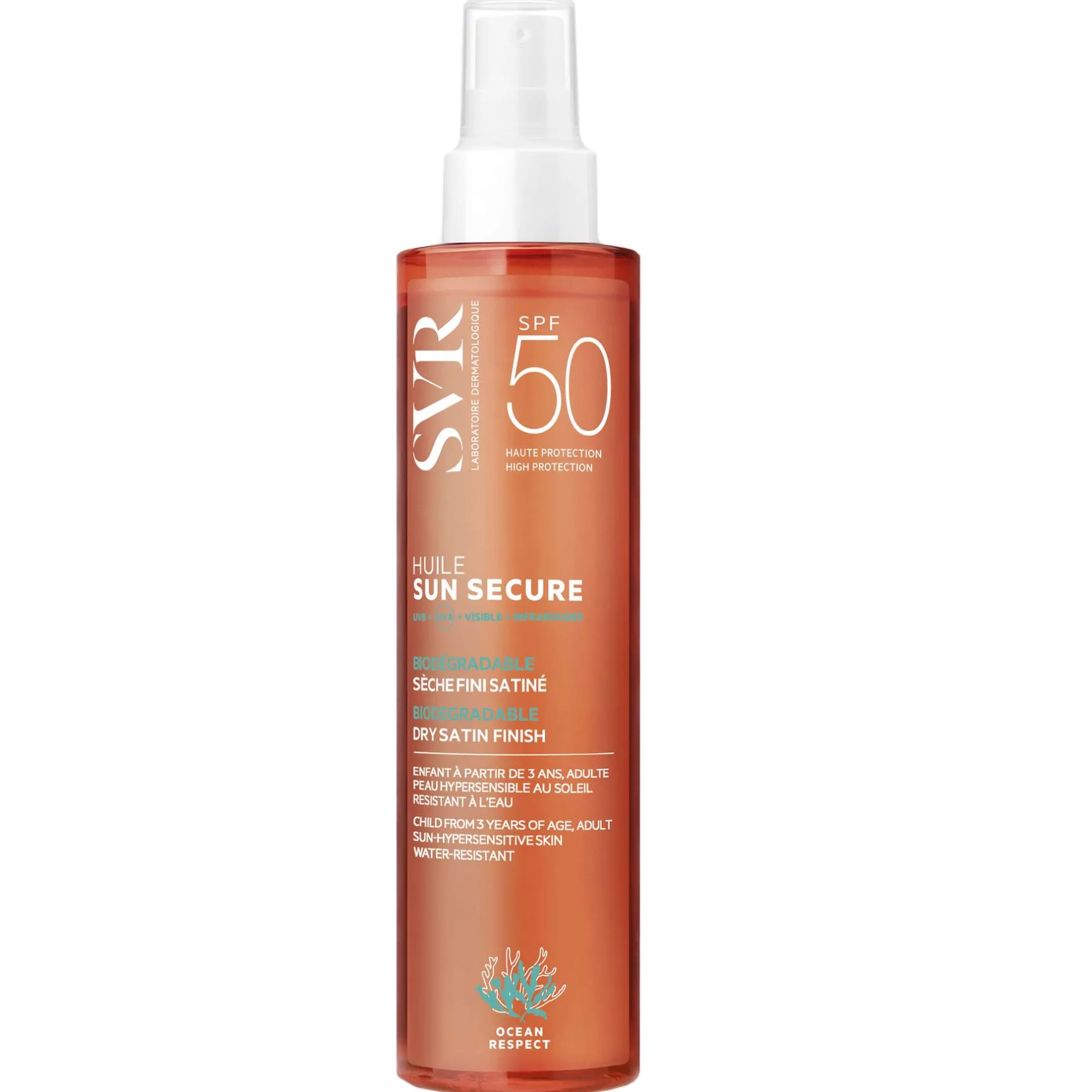 SVR Sun Secure SPF50 Dry and Nourishing Oil Spray 200ml Clearance