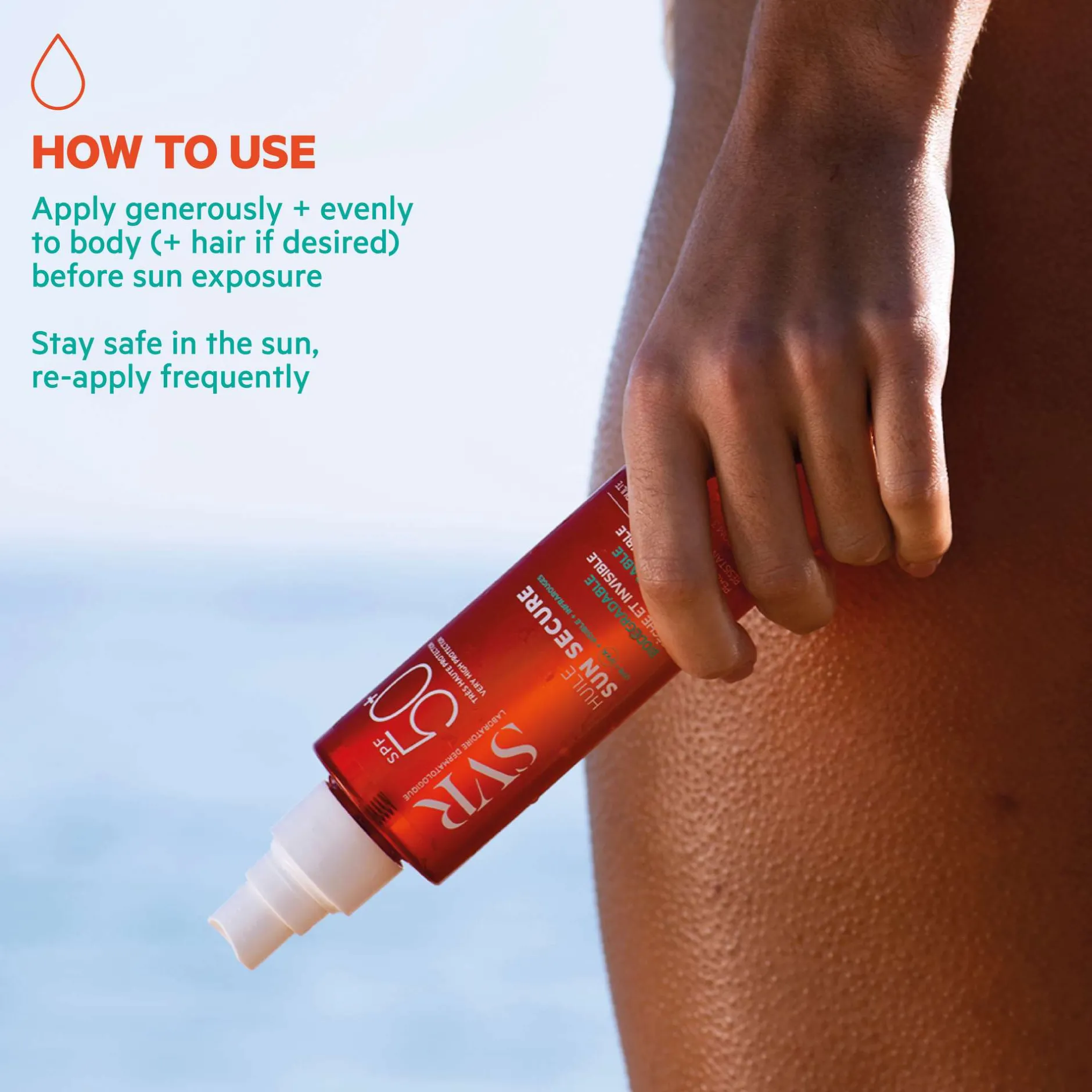 SVR Sun Secure SPF50 Dry and Nourishing Oil Spray 200ml Clearance