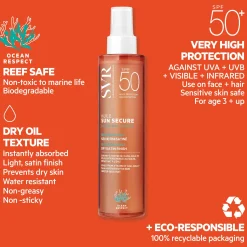 SVR Sun Secure SPF50 Dry and Nourishing Oil Spray 200ml Clearance