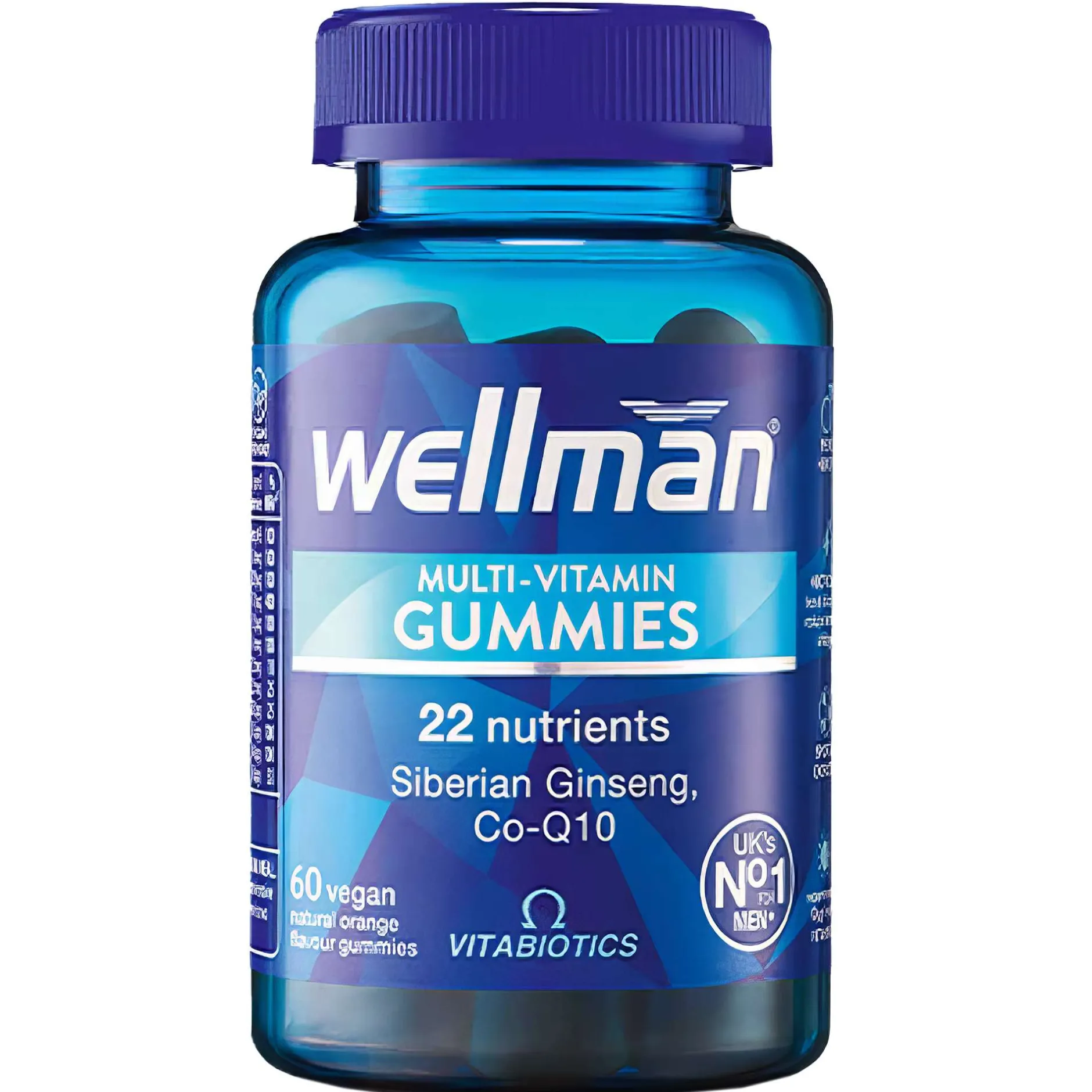 Vitabiotics Wellman Multi-Vitamin Natural Orange Flavour Vegan Gummies x 60 Discount
