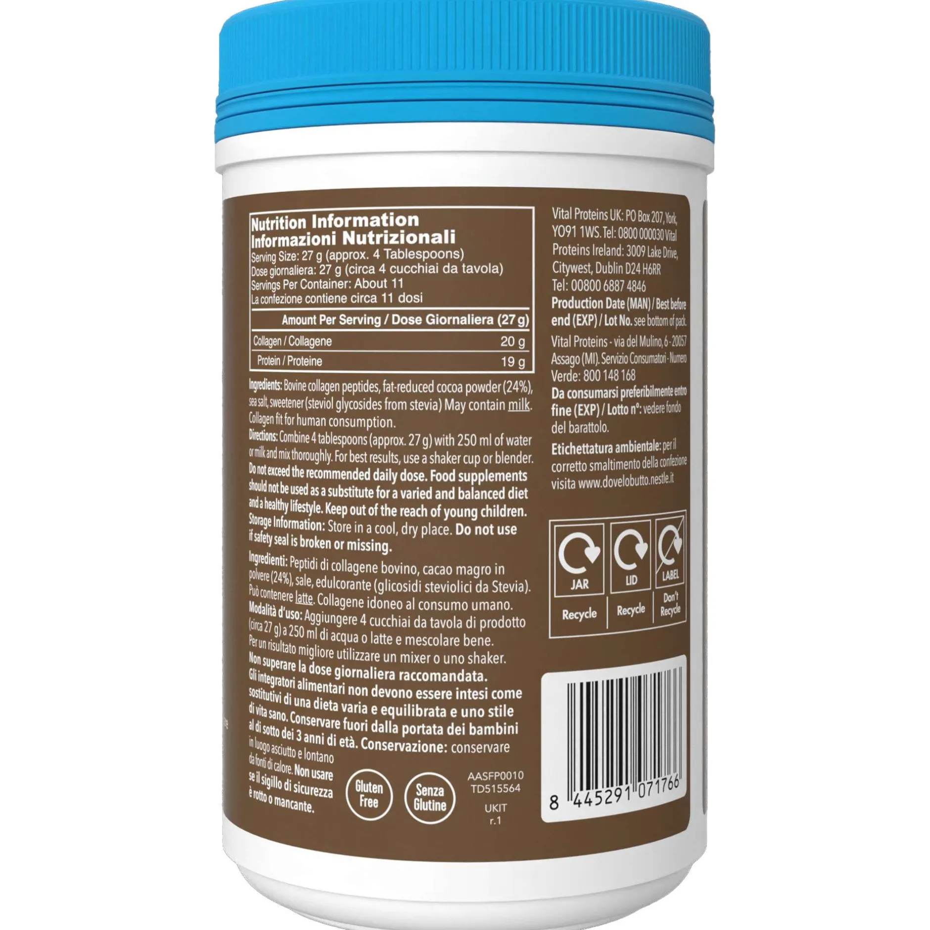Vital Proteins Collagen Peptides Cocoa 297g Online